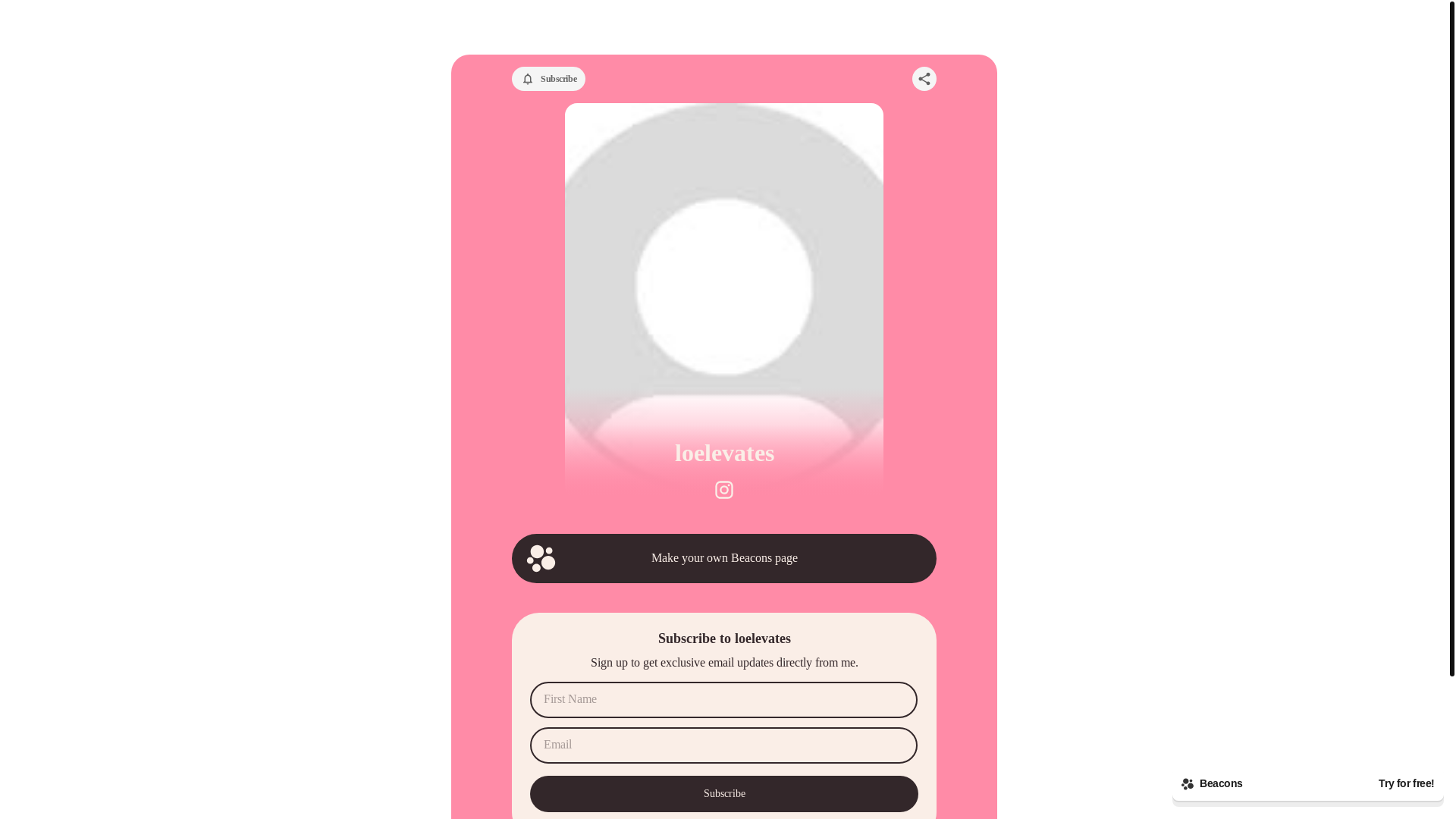 website screenshot of https://loelevates.com/