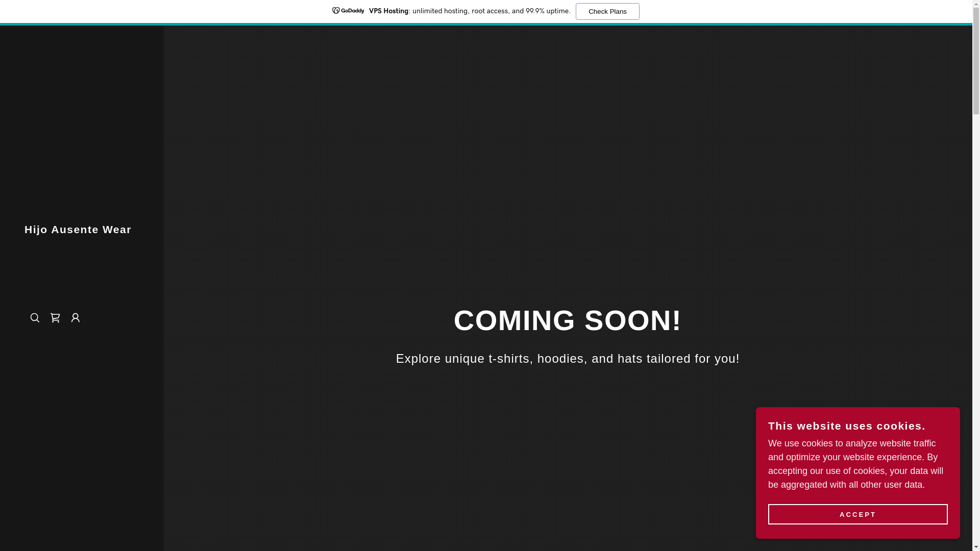website screenshot of https://hijoausentewear.com/