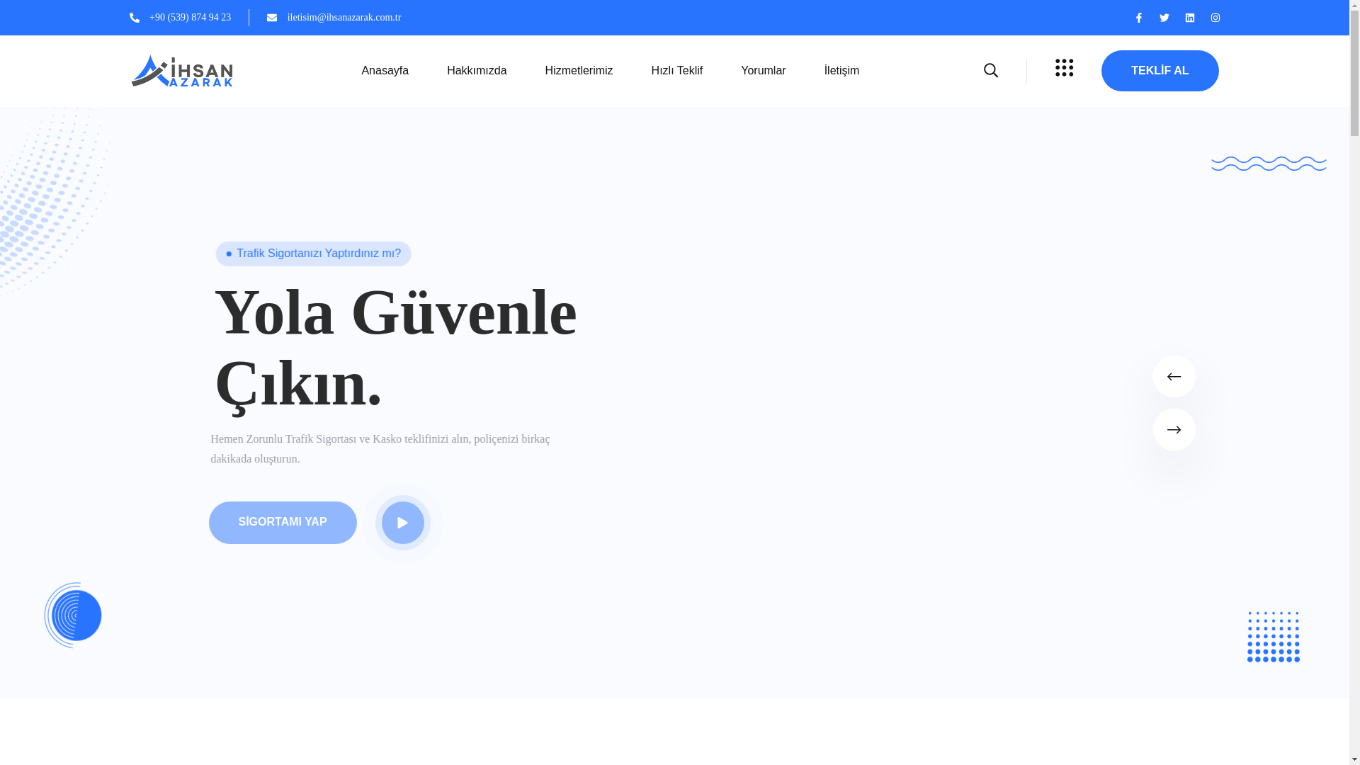 website screenshot of https://ihsanazarak.com.tr/