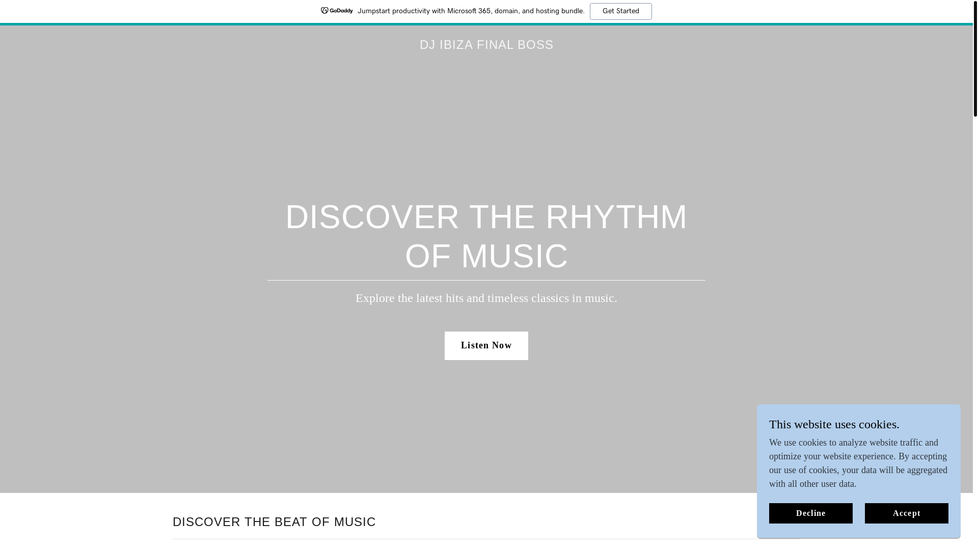 website screenshot of https://djibizafinalboss.com/