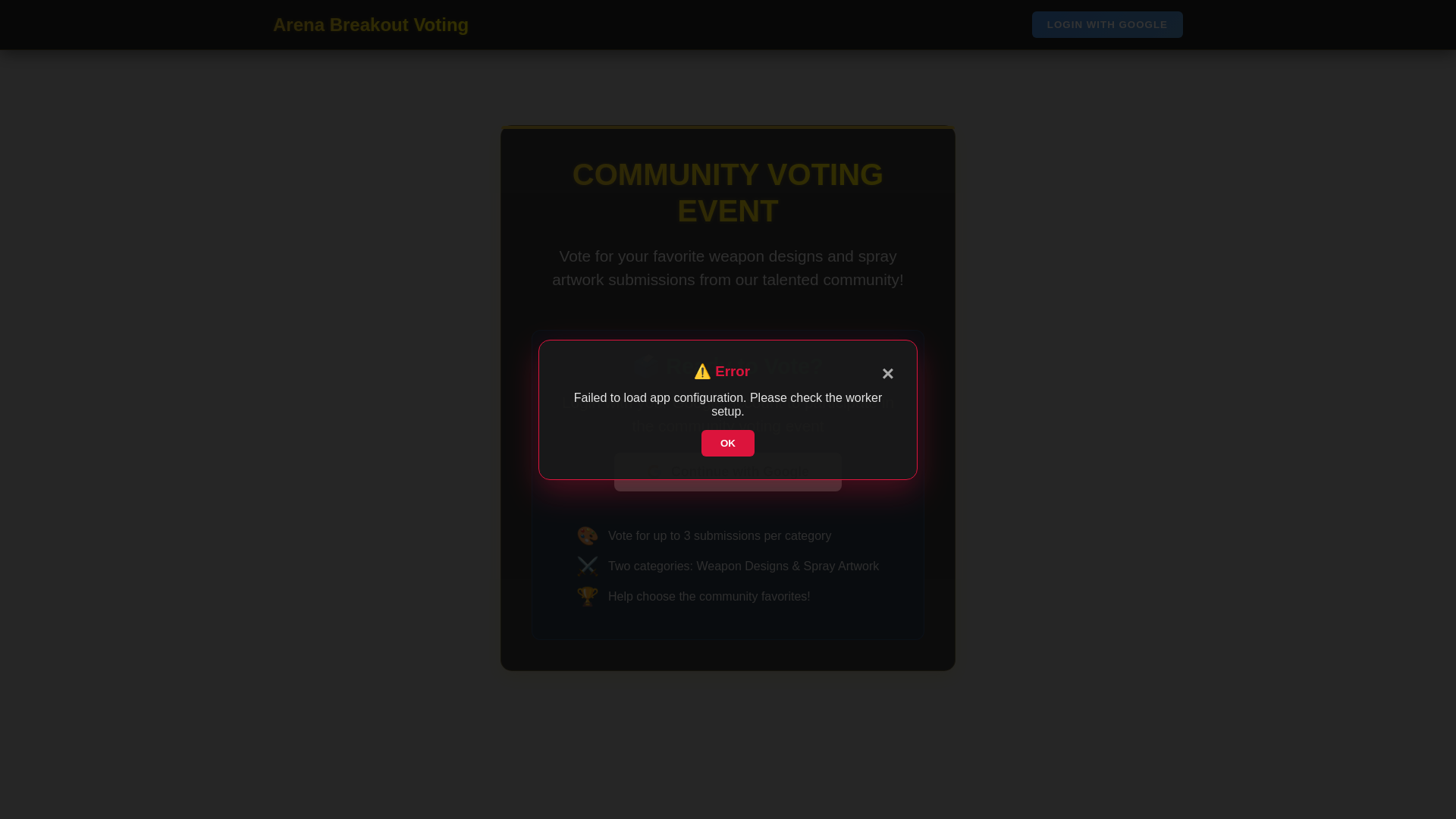 website screenshot of https://voting-ckr.pages.dev/