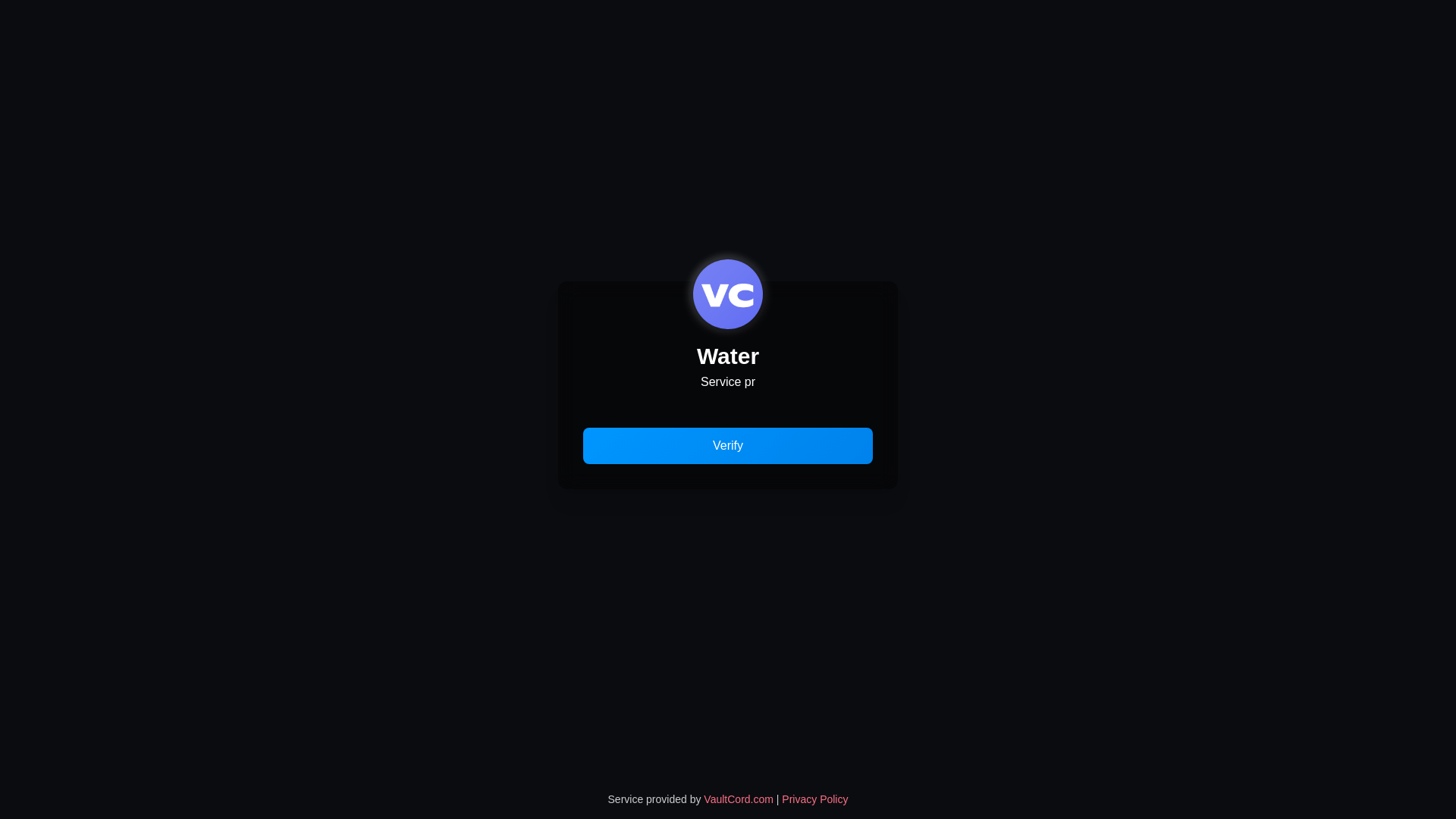website screenshot of https://vaultcord.win/water