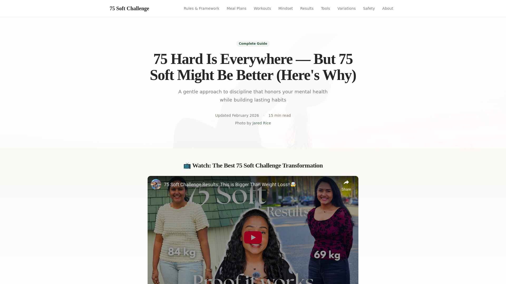 website screenshot of https://75softchallenge.pages.dev/
