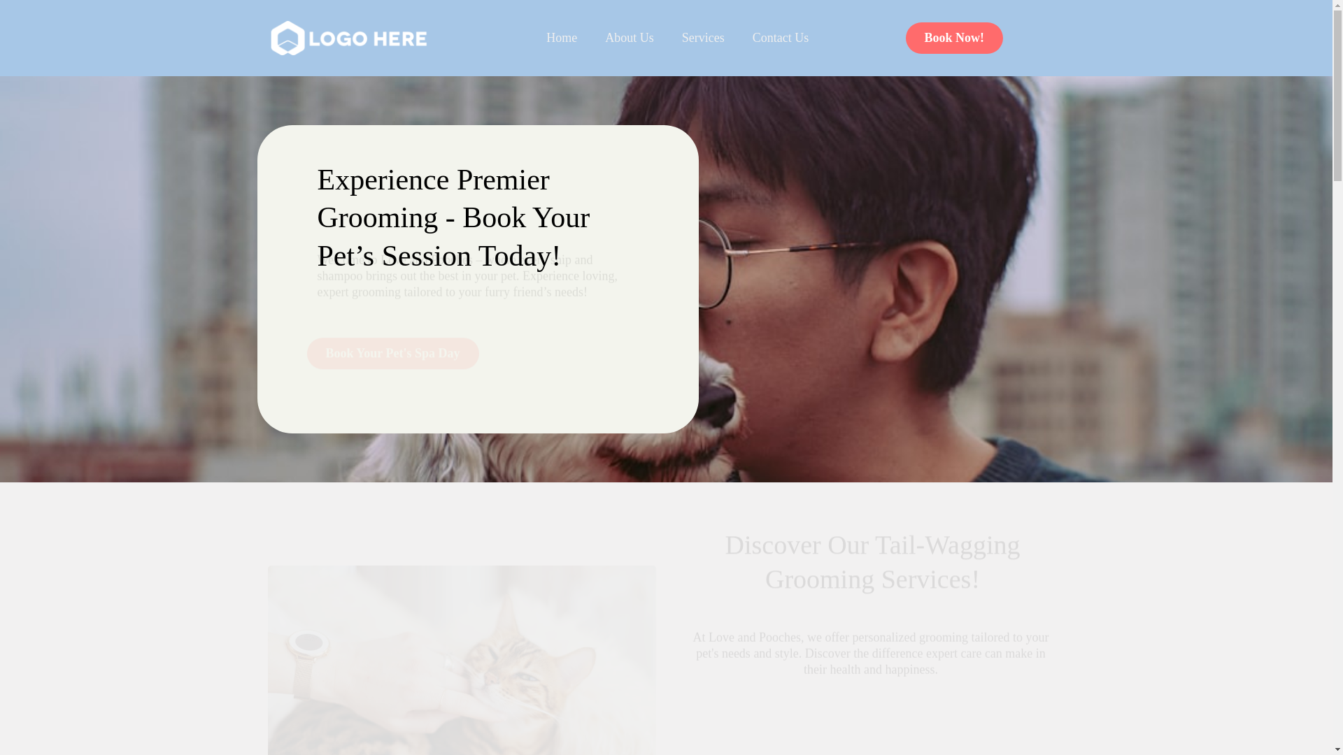 website screenshot of https://loveandpooches.store/