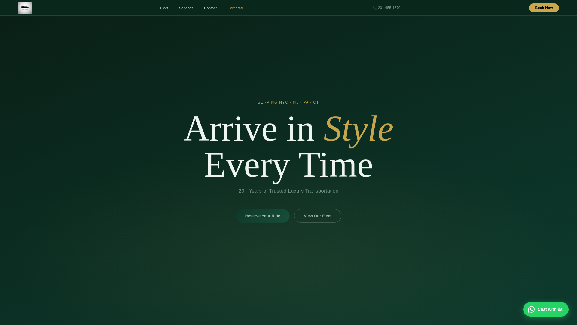 website screenshot of https://romerolimo.pages.dev/