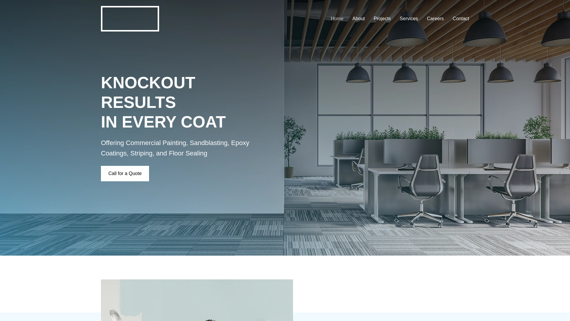 website screenshot of https://knockout-painting.org/