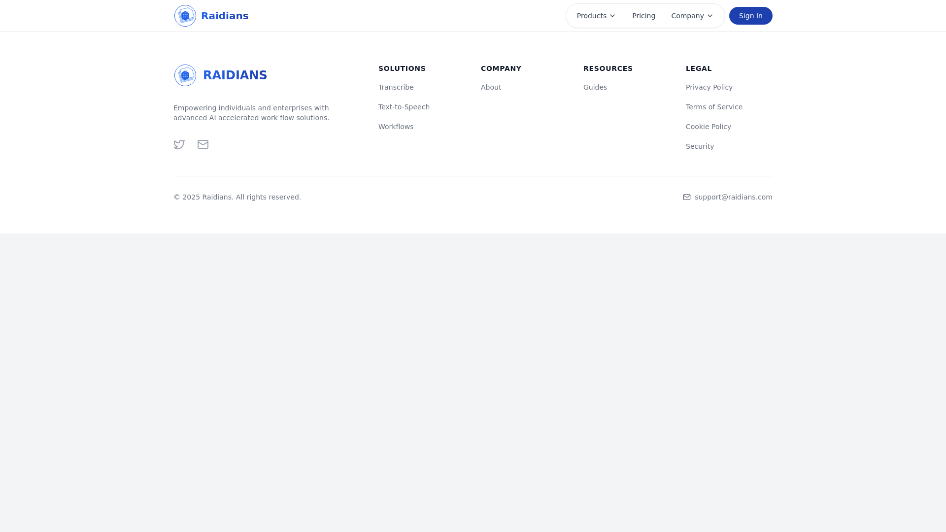 website screenshot of https://raidians.pages.dev/