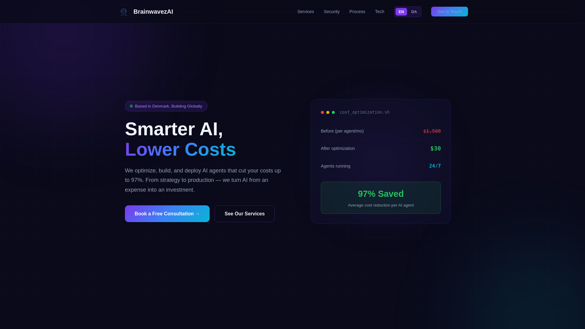 website screenshot of https://brainwavezai.com/