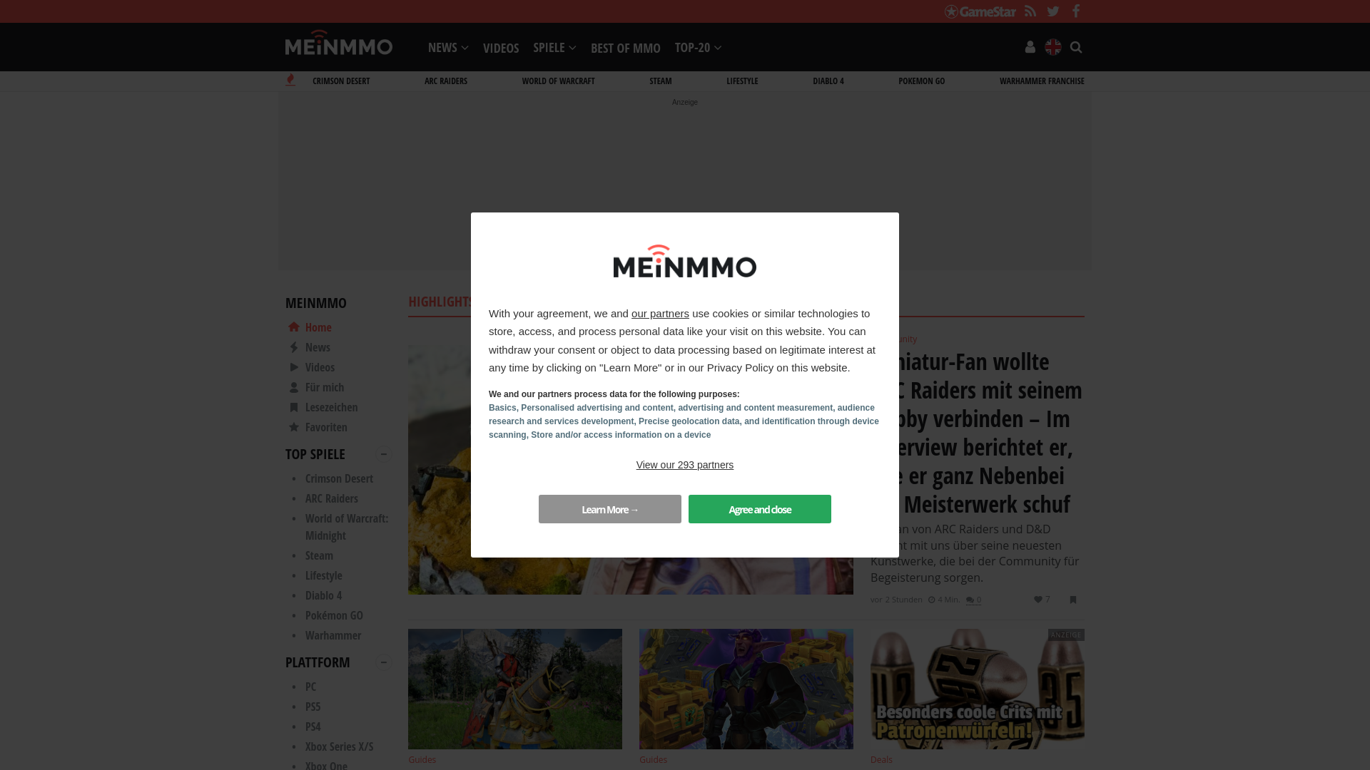 website screenshot of https://mein-mmo.de