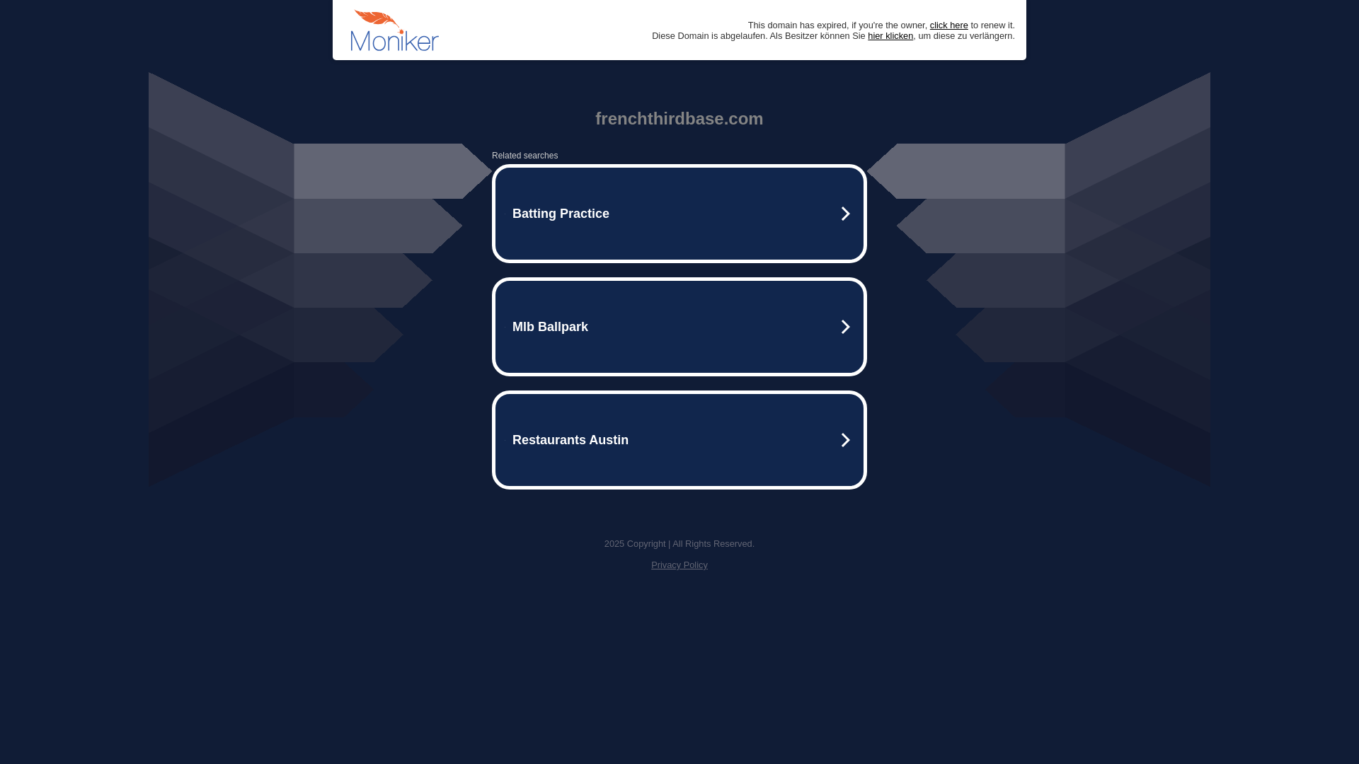 website screenshot of https://frenchthirdbase.com/