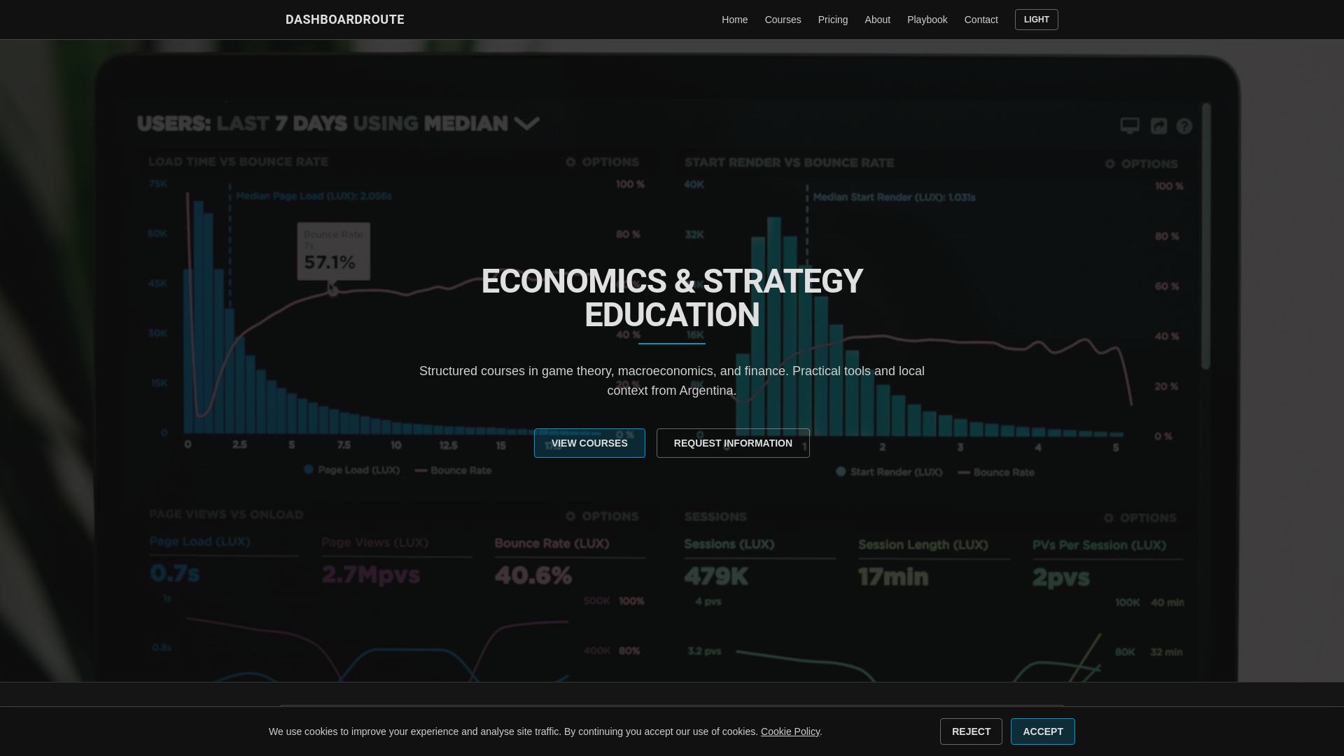 website screenshot of https://dashboardroute.digital/