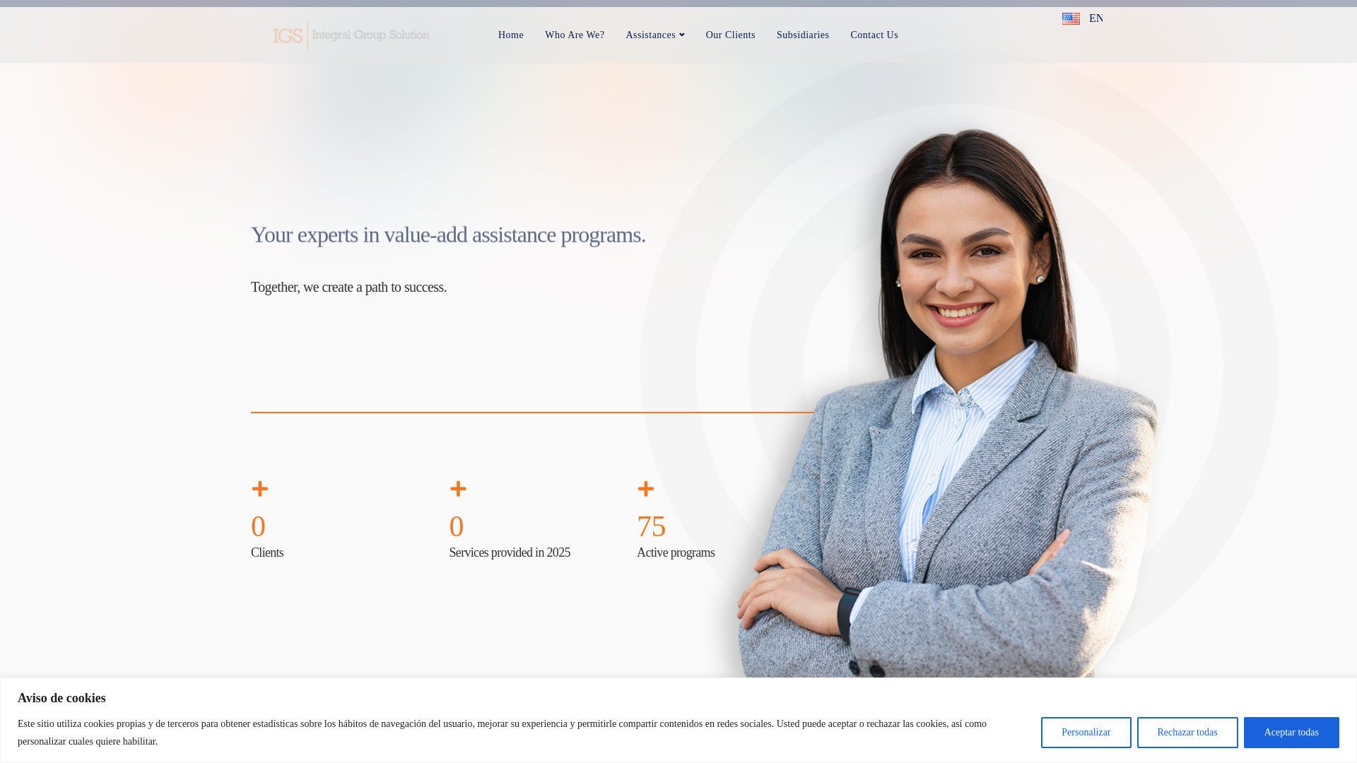 website screenshot of https://www.igroupsolution.net/