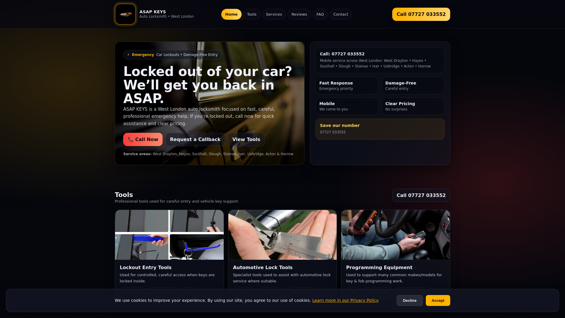 website screenshot of https://asap-key.com/