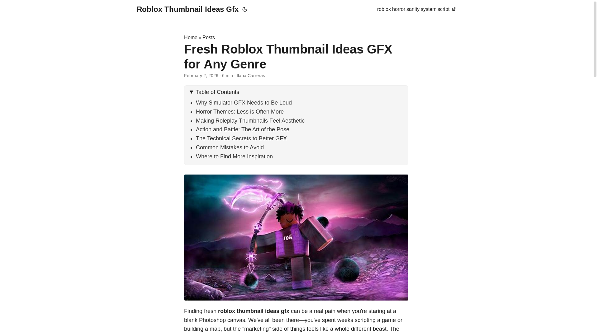 website screenshot of https://roblox-thumbnail-ideas-gfx.pages.dev/