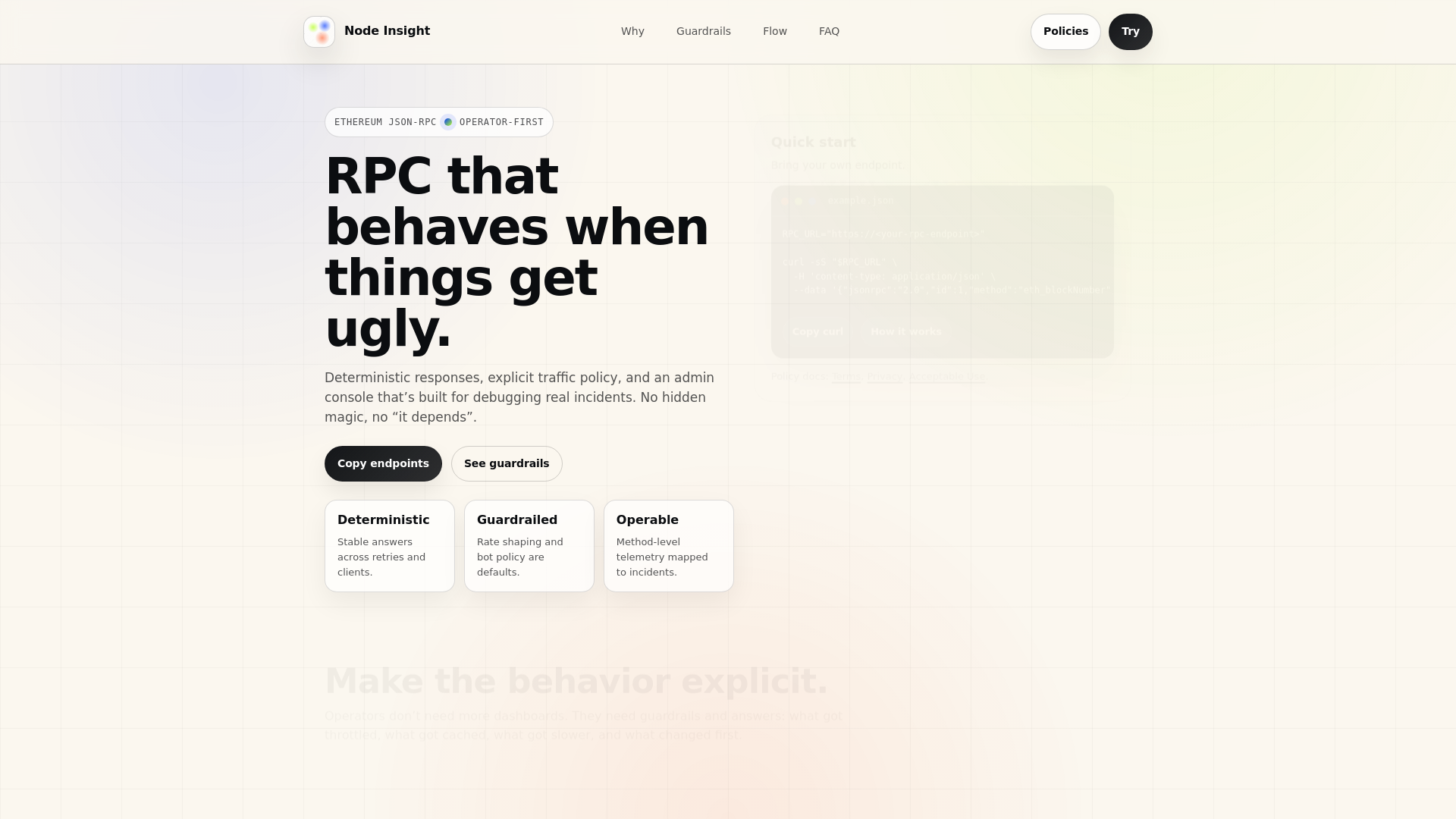 website screenshot of https://node-insight.net/