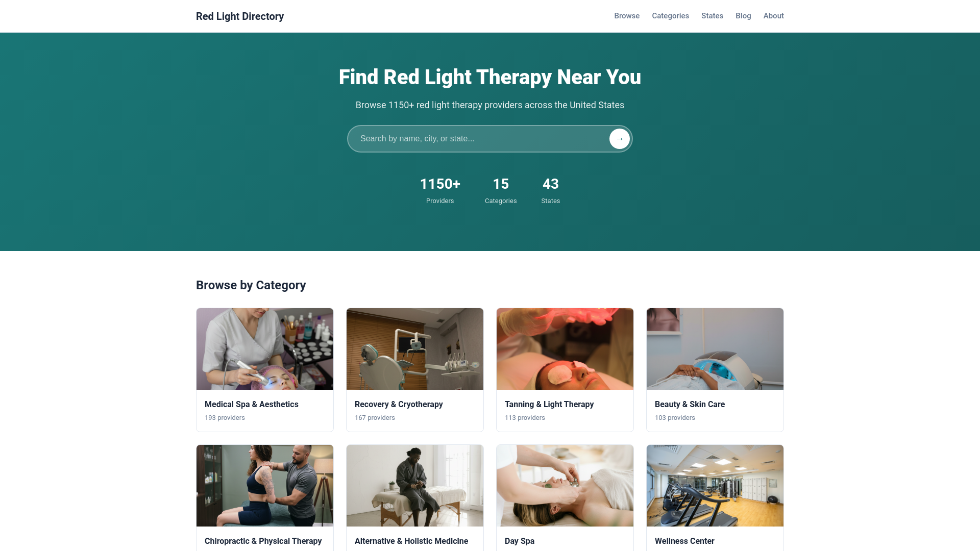 website screenshot of https://redlighttherapynetwork.com/