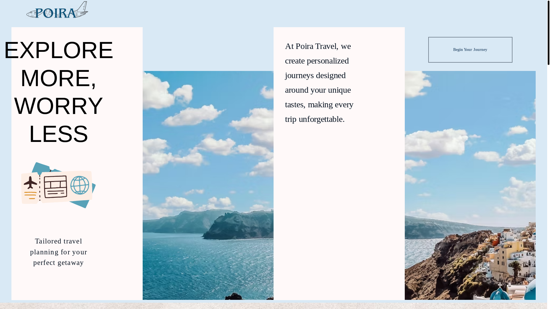 website screenshot of https://poiratravelco.com/