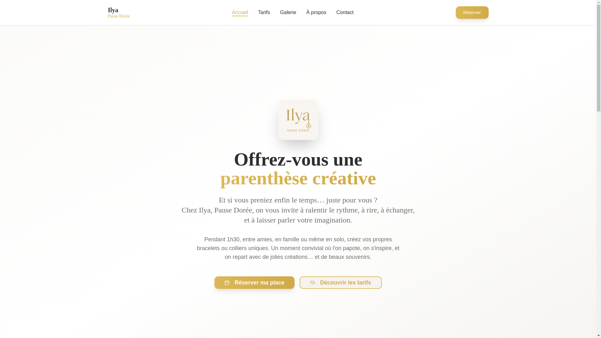 website screenshot of https://ilyapausedoree.be/
