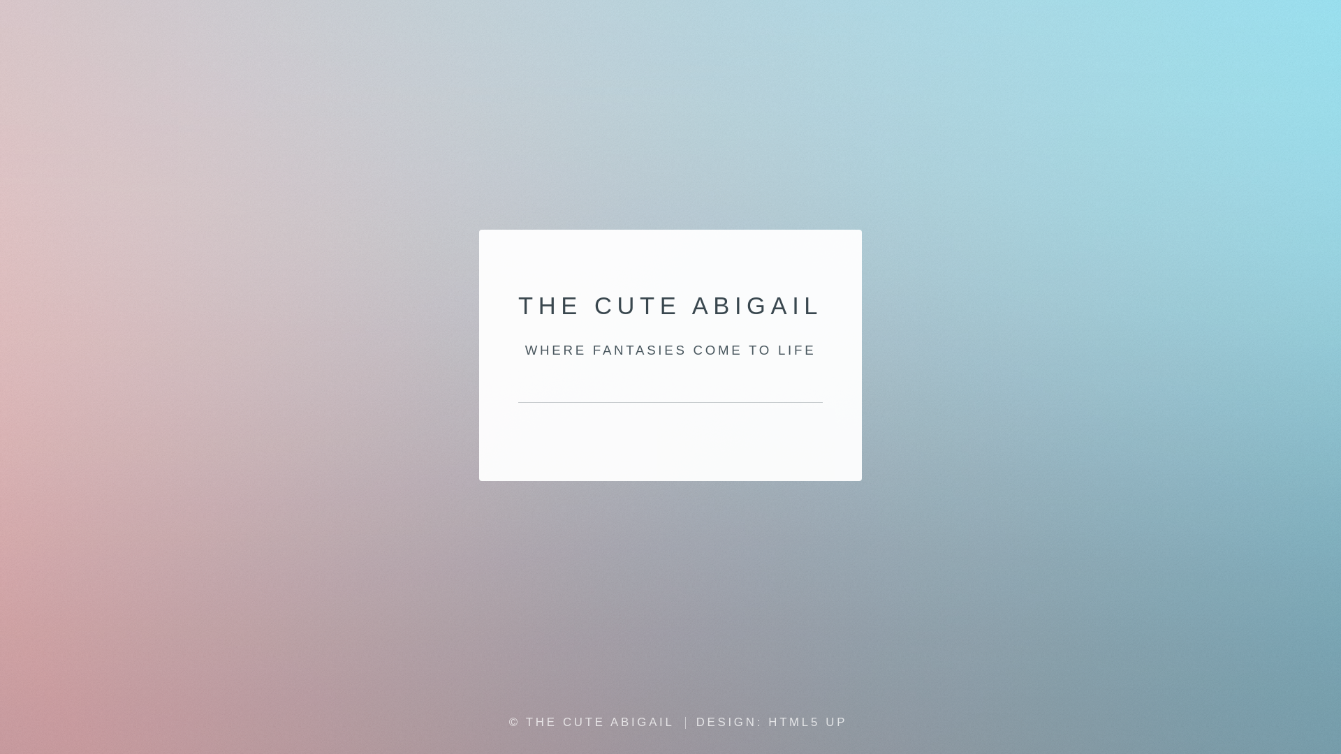 website screenshot of https://thecuteabigail.com/