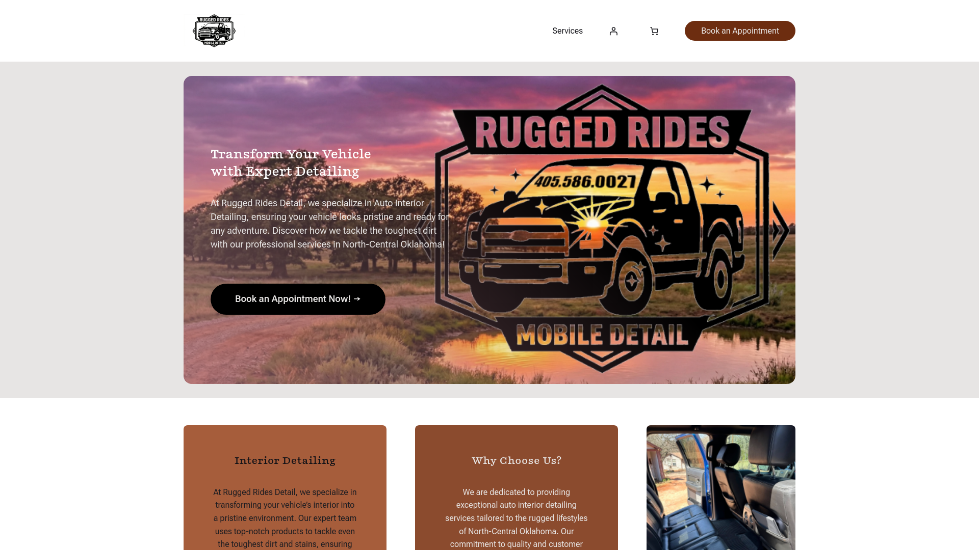 website screenshot of https://ruggedridesdetail.com