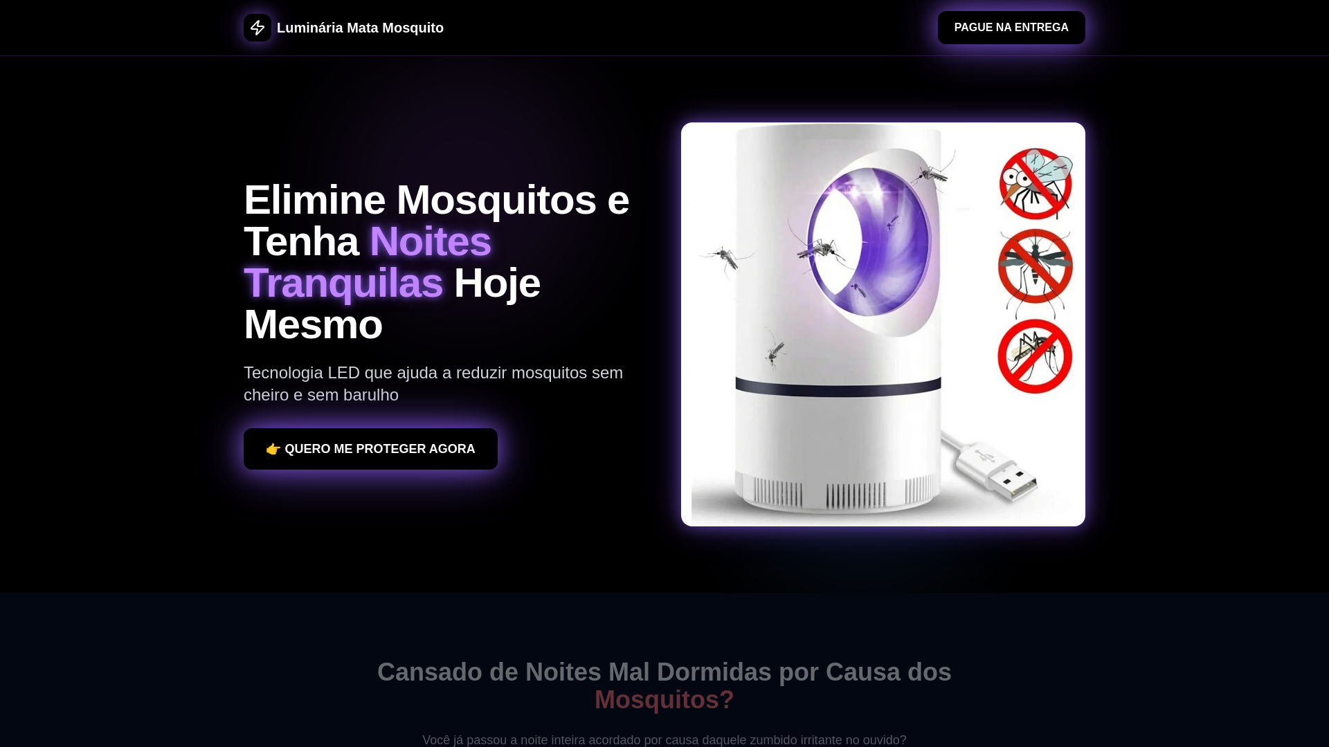 website screenshot of https://matamosquitoled.shop/