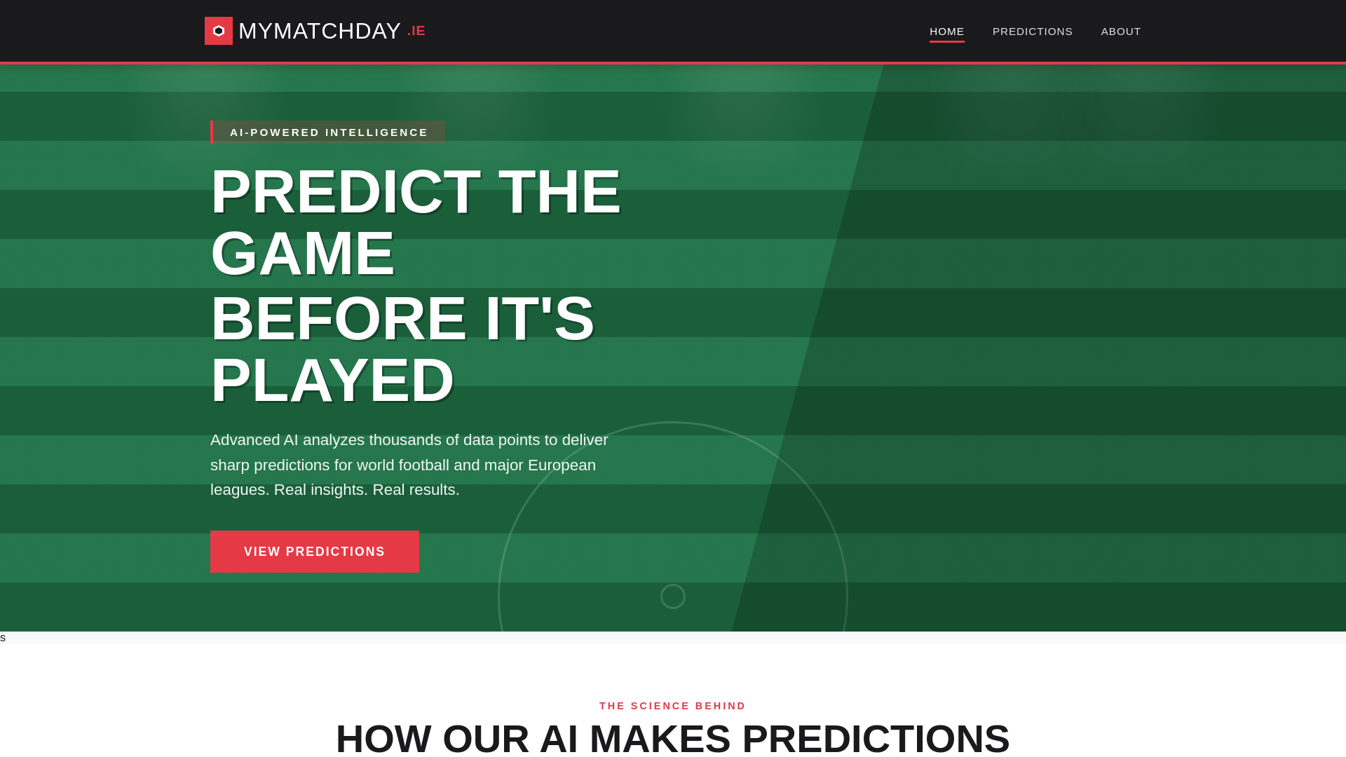 website screenshot of https://aibetanalysis.ie