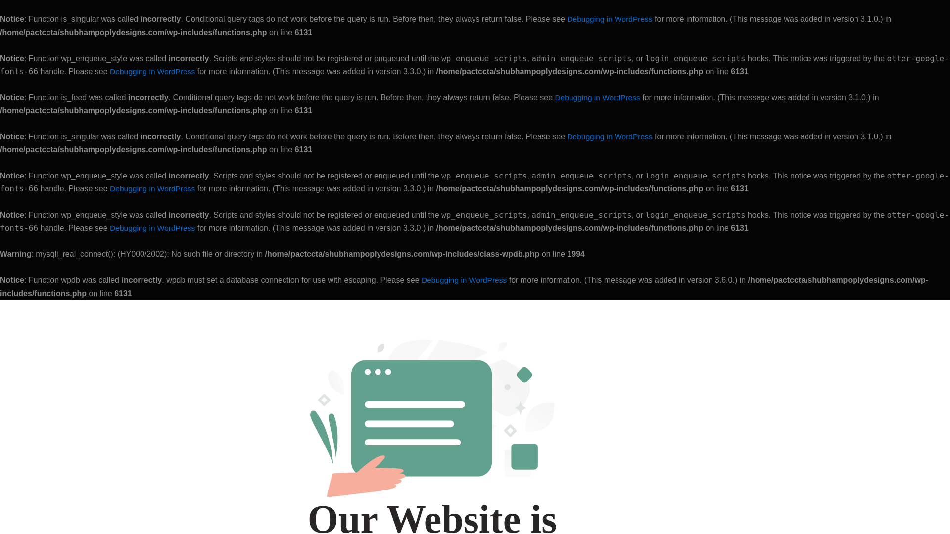 website screenshot of https://shubhampoplydesigns.com/