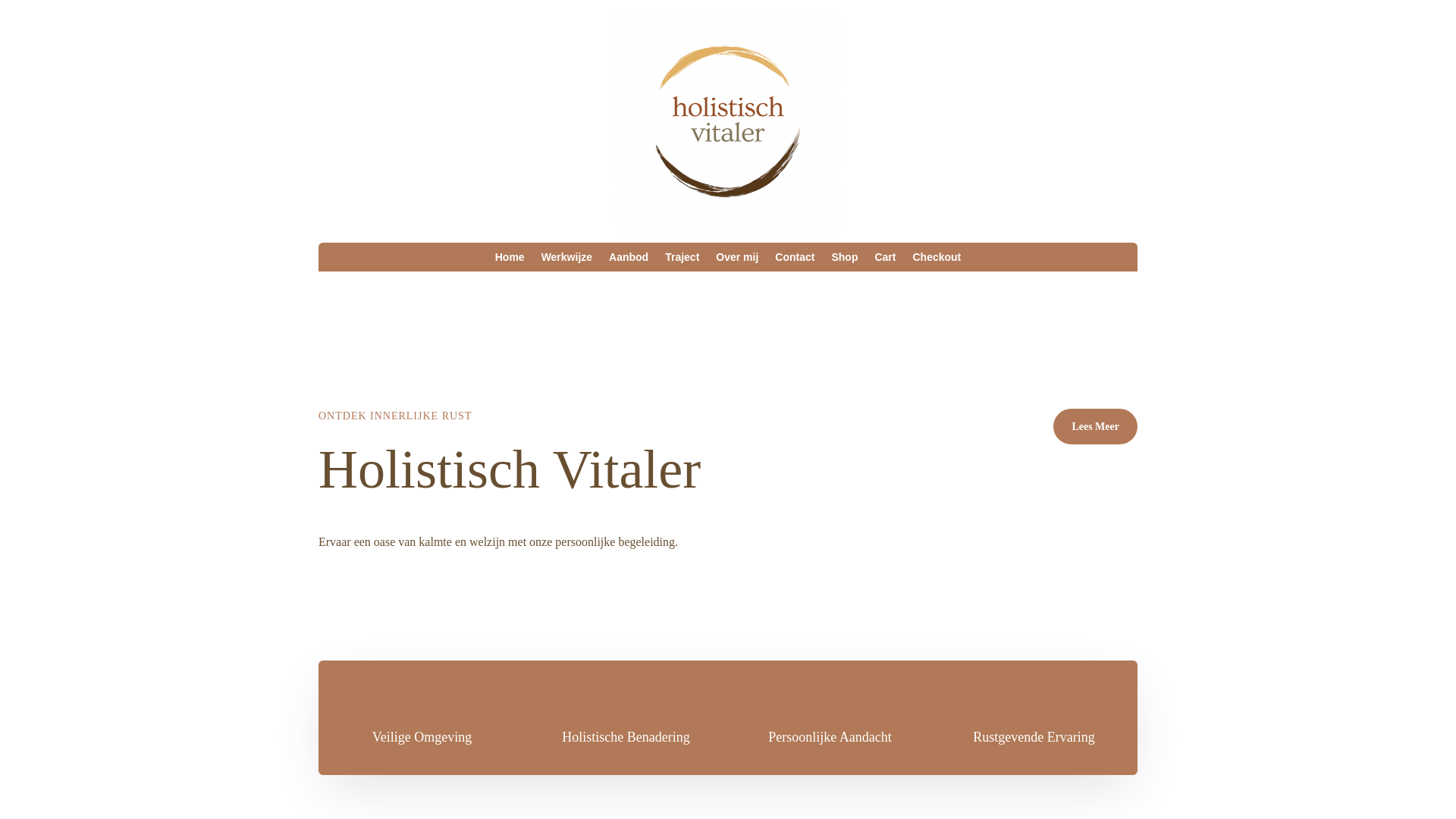 website screenshot of https://holistischvitaler.nl