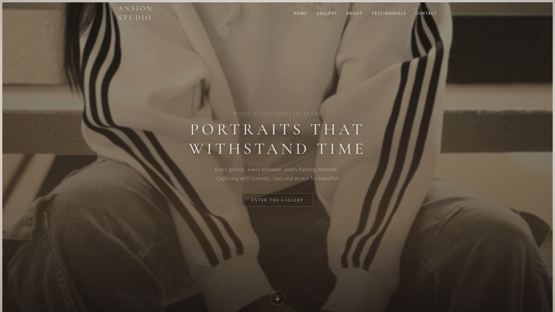 website screenshot of https://ansionstudios.com/