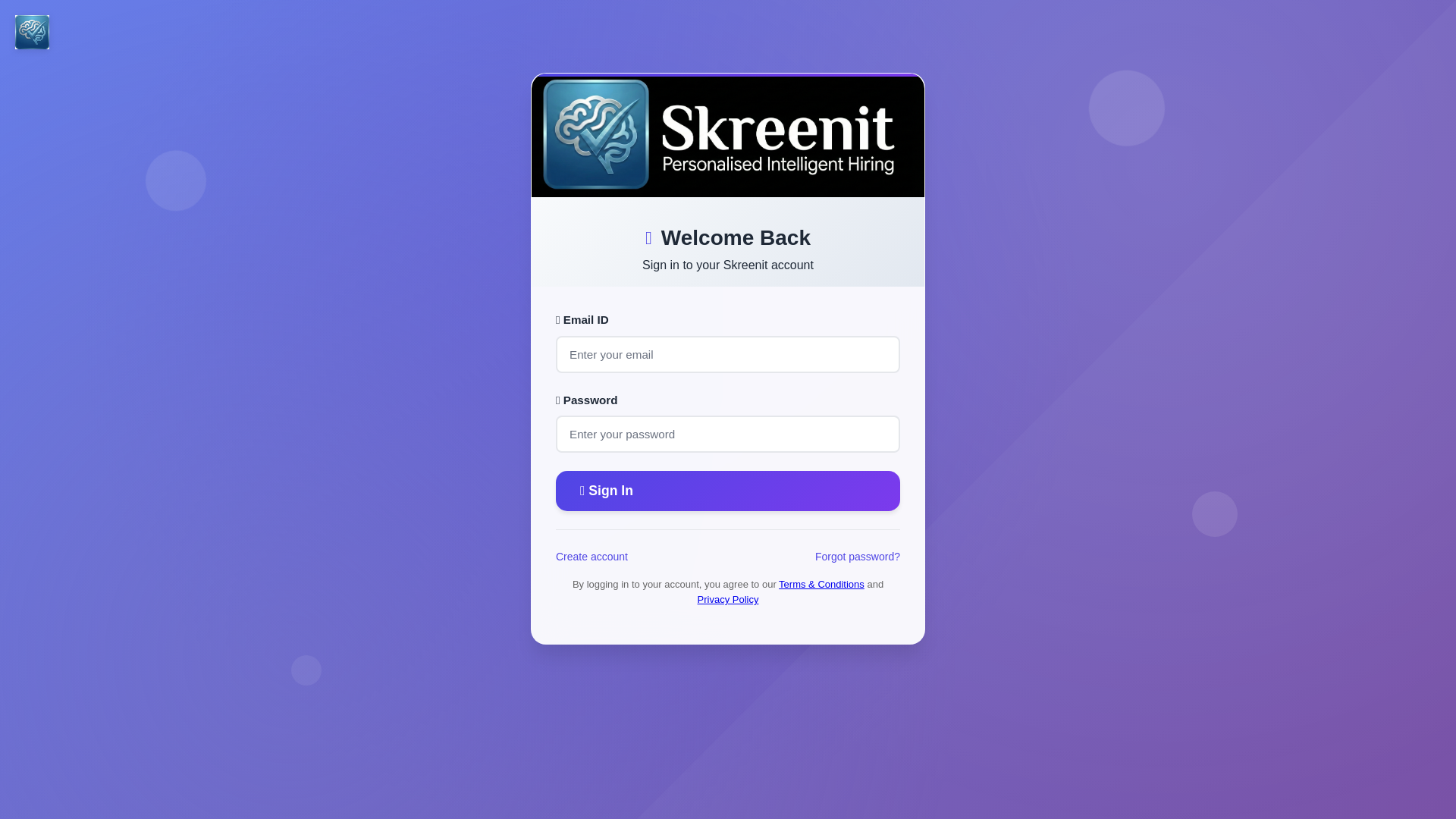 website screenshot of https://auth-skreenit.pages.dev/