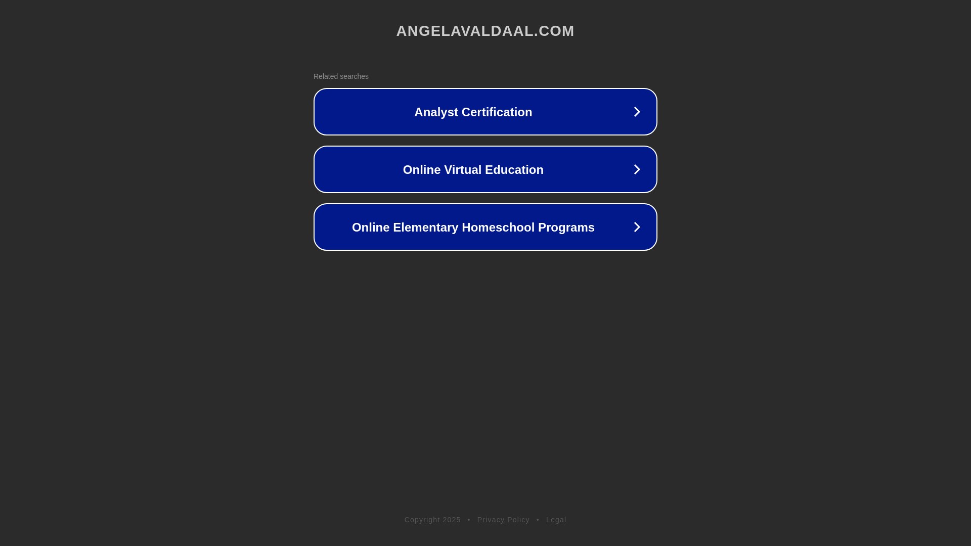 website screenshot of https://angelavaldaal.com/