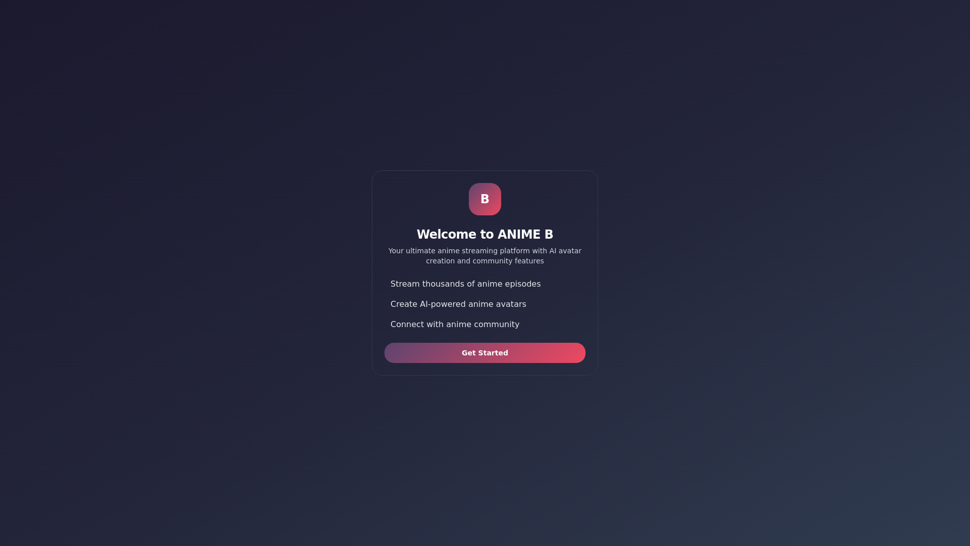 website screenshot of https://anime-b.com/