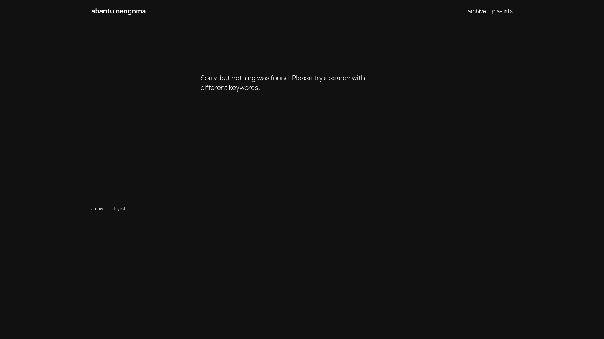 website screenshot of https://abantunengoma.blog/