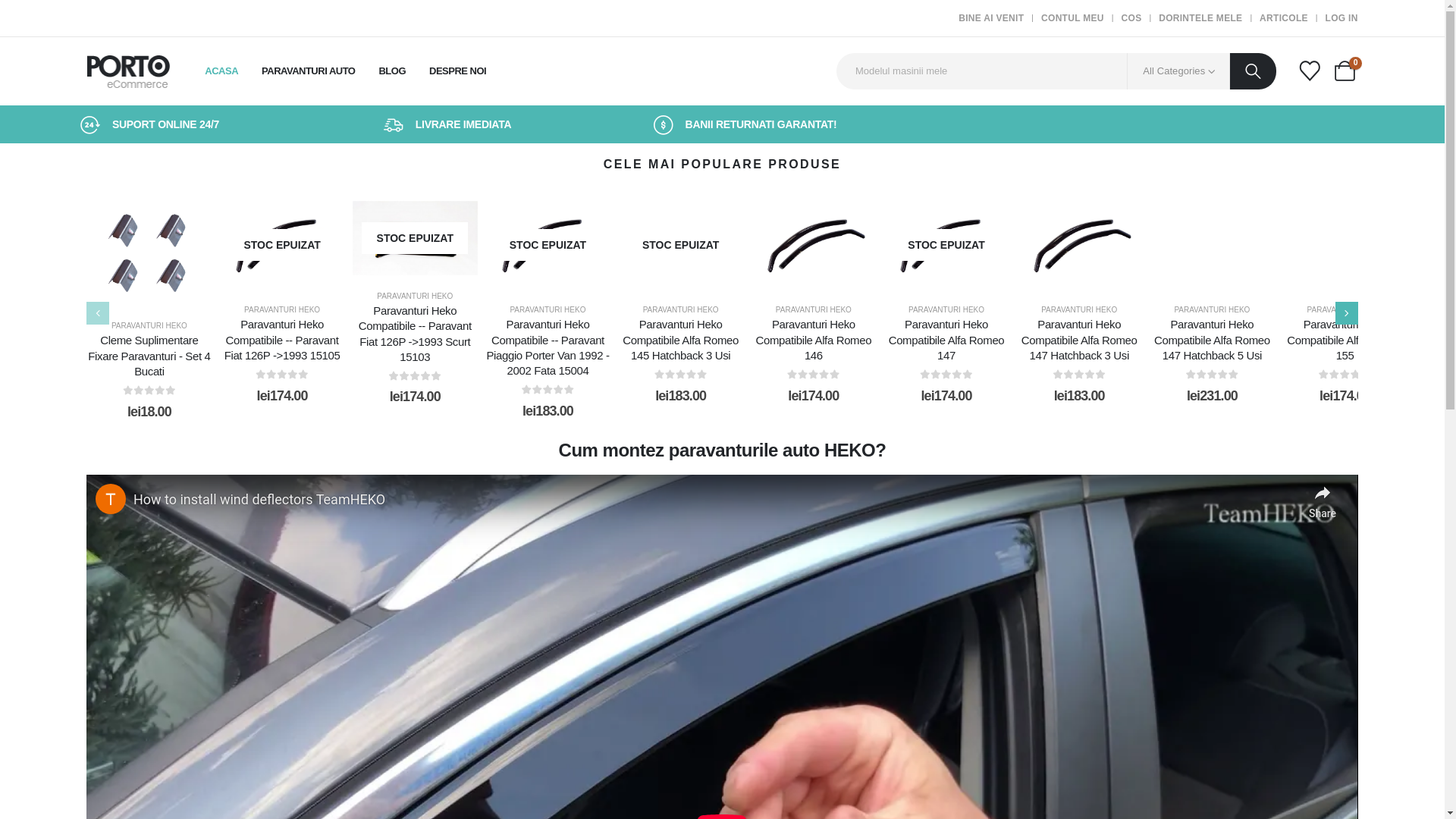 website screenshot of https://paravant-auto.ro/