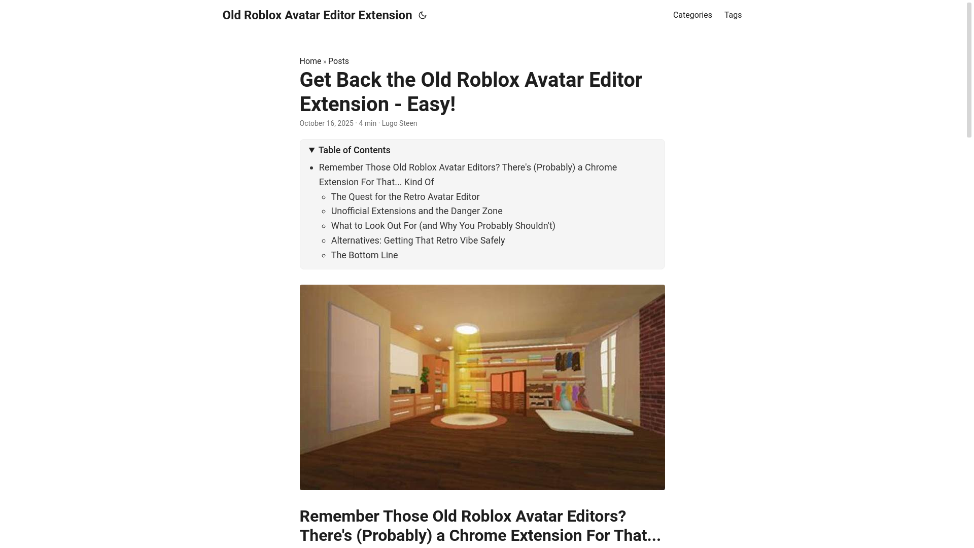 website screenshot of https://old-roblox-avatar-editor-extension.pages.dev/