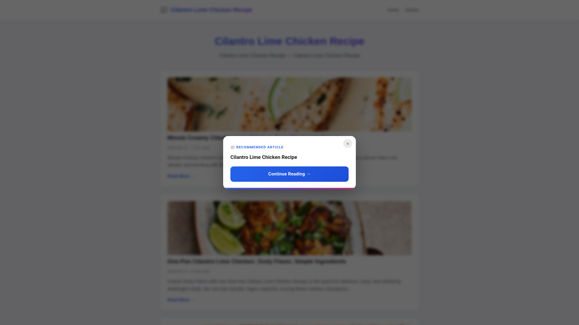 website screenshot of https://cilantro-lime-chicken-recipe.pages.dev/
