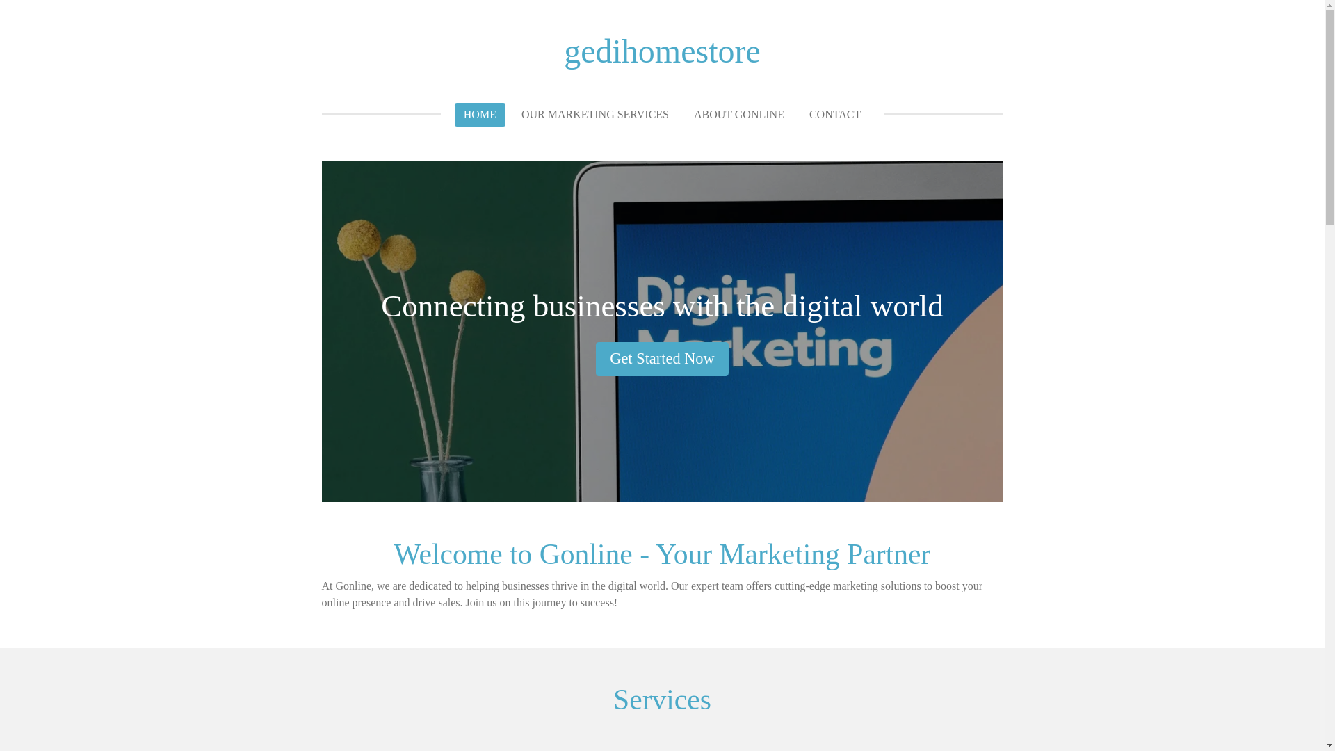 website screenshot of https://gedihomestore.com/