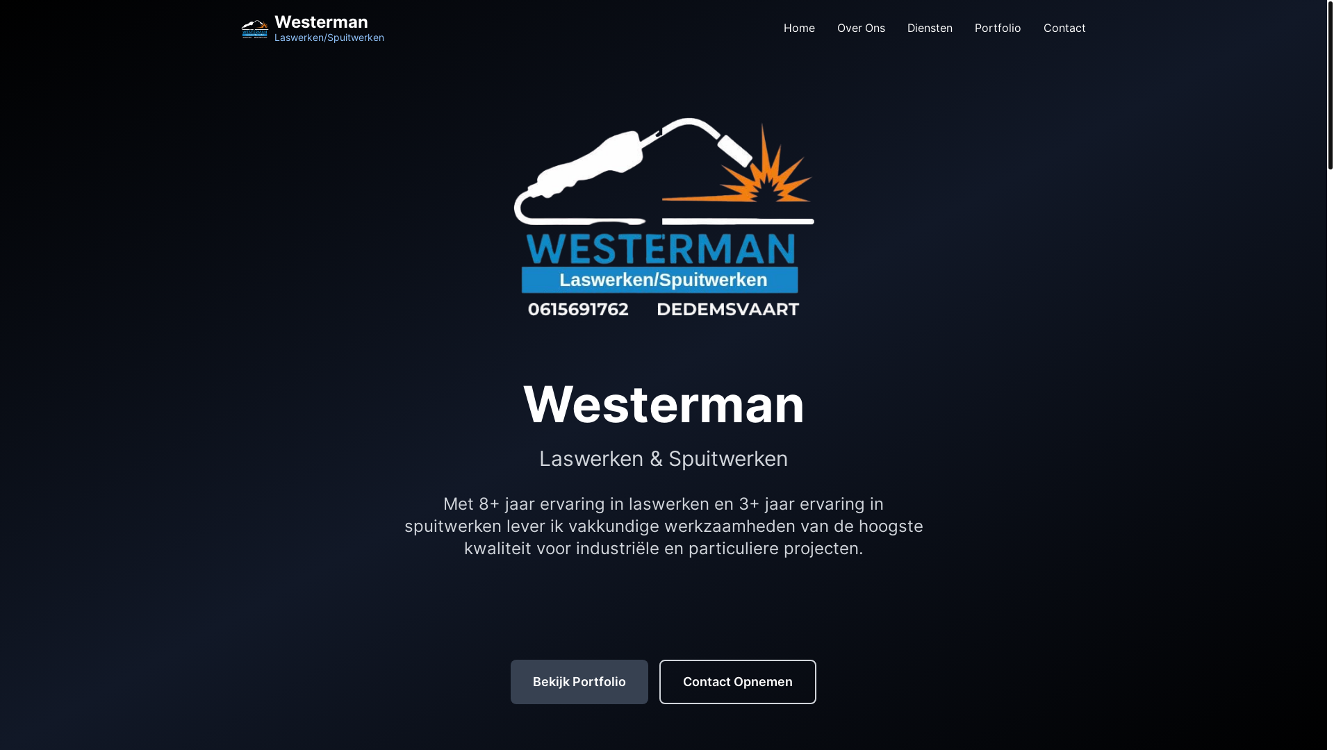 website screenshot of https://westermanlaswerken.nl/