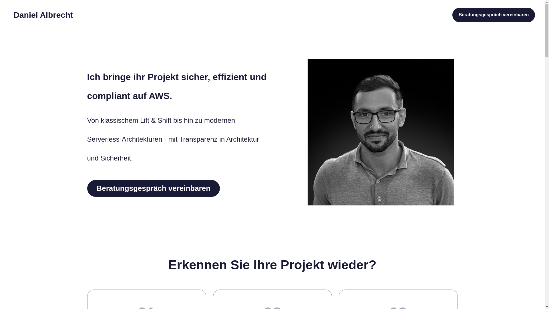 website screenshot of https://daniel-albrecht.net/