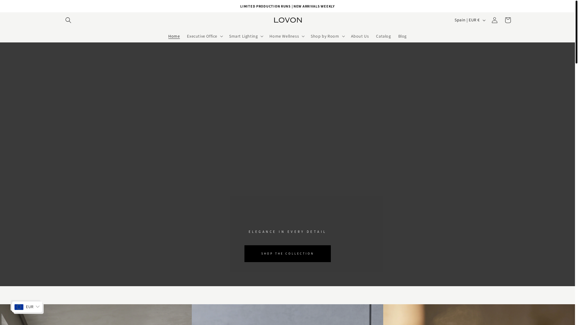 website screenshot of https://shoplovon.com/