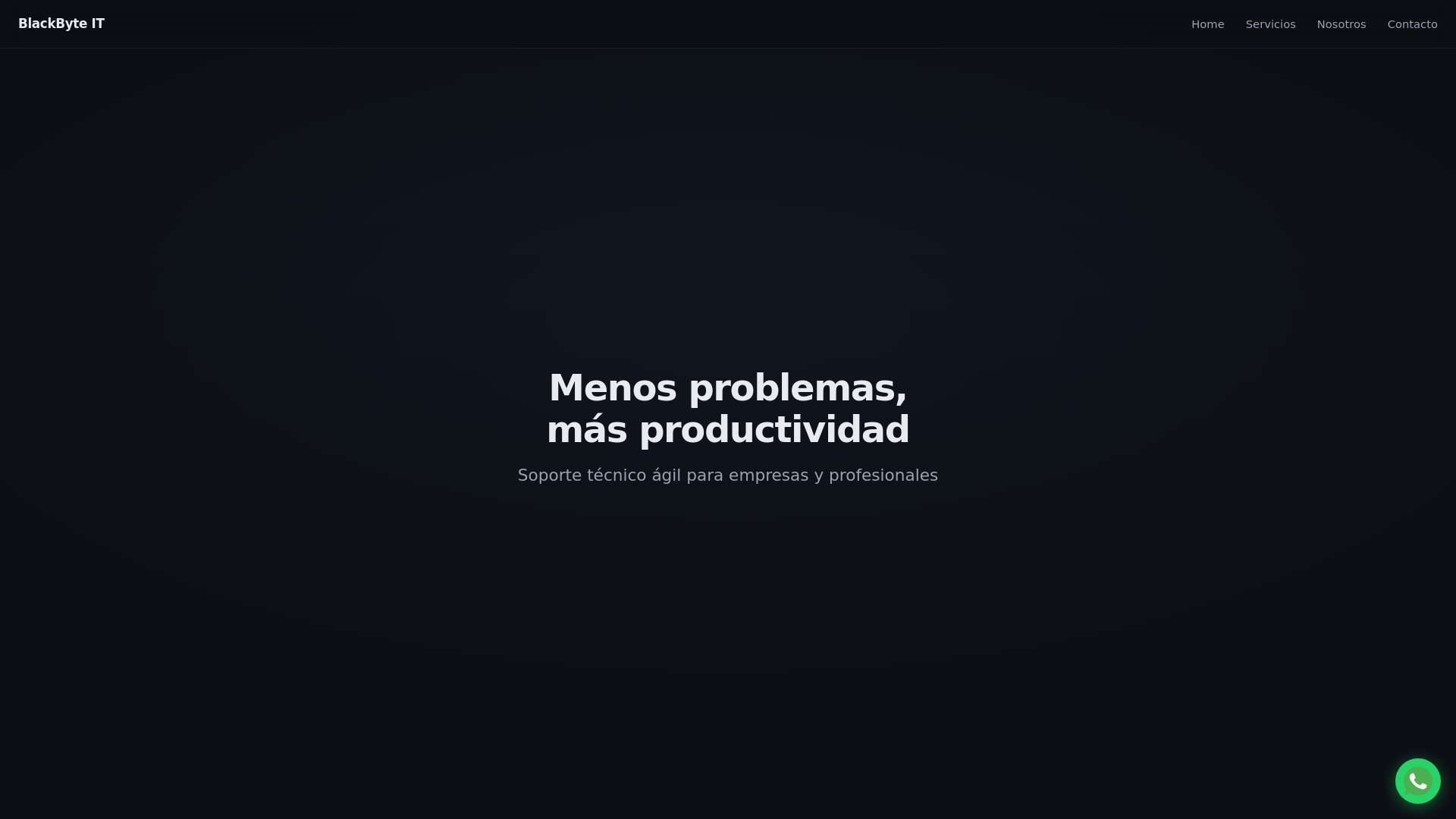 website screenshot of https://blackbyteit.com