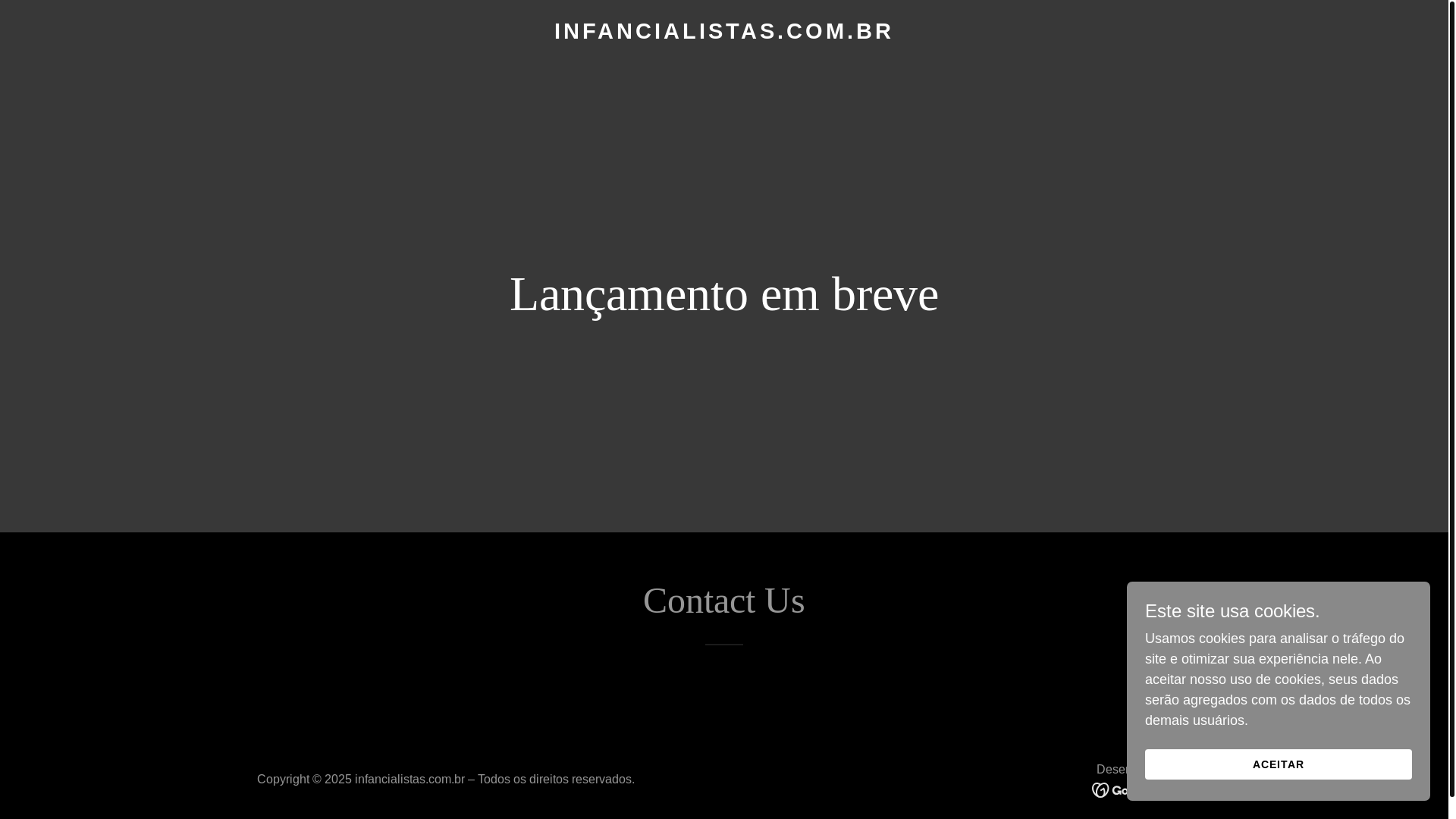 website screenshot of https://infancialistas.com.br/