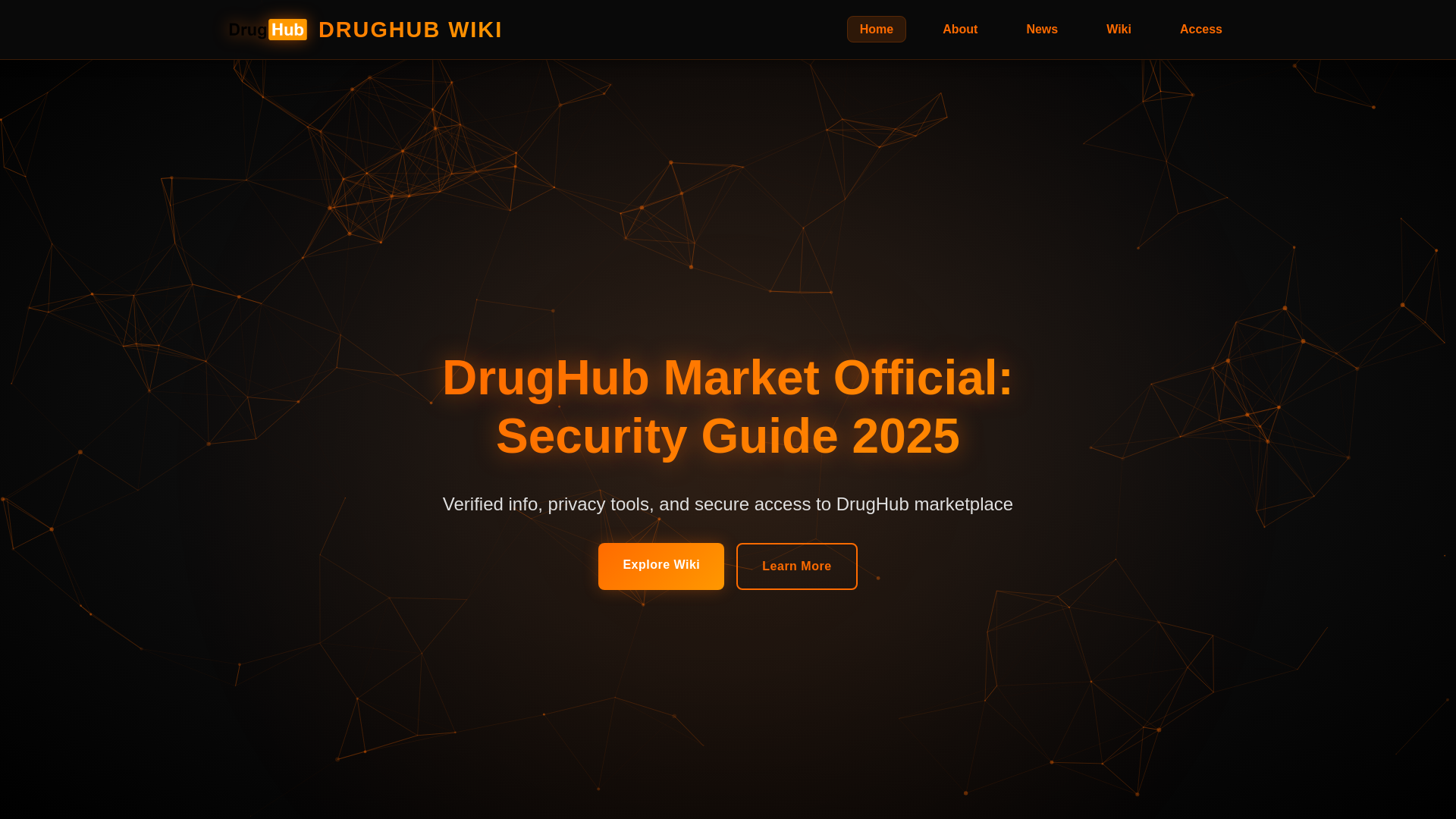 website screenshot of https://drug-hub.news/