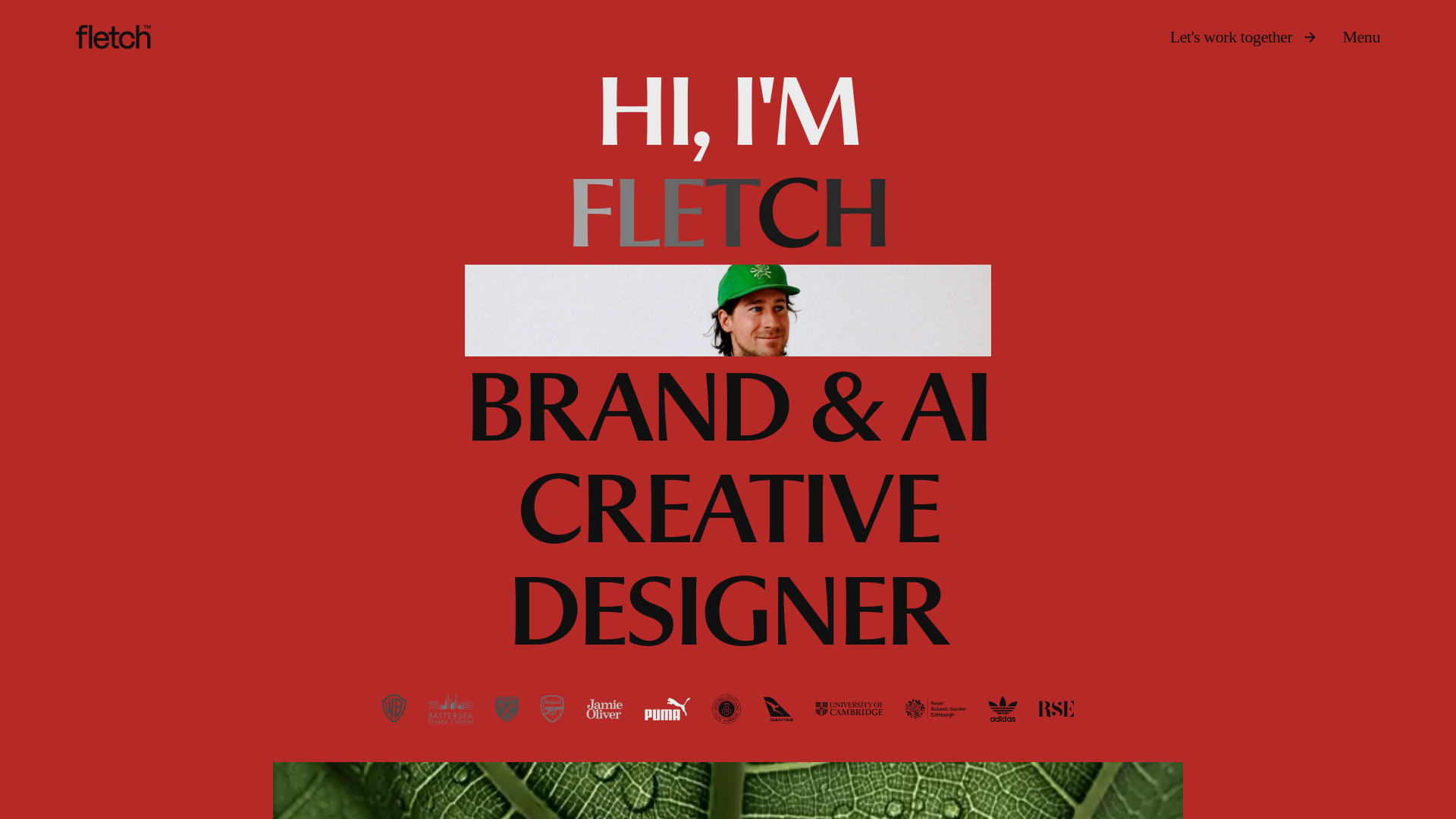 website screenshot of https://fletchmakes.com