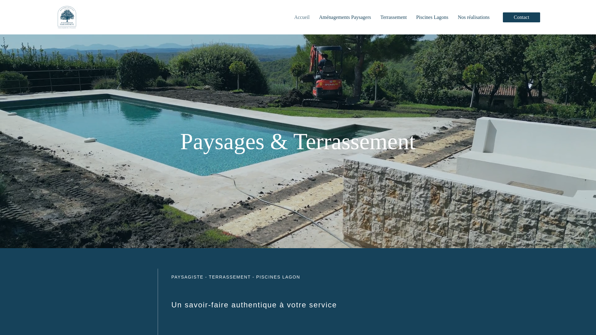 website screenshot of https://paysages-terrassement.com/