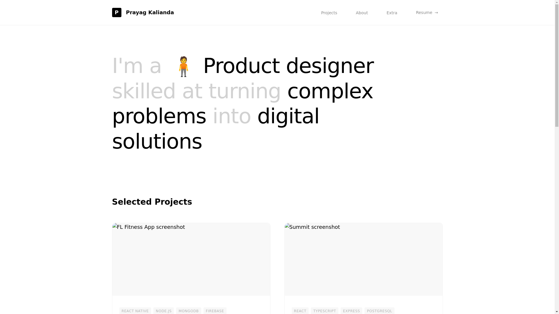 website screenshot of https://sreekarg.com/