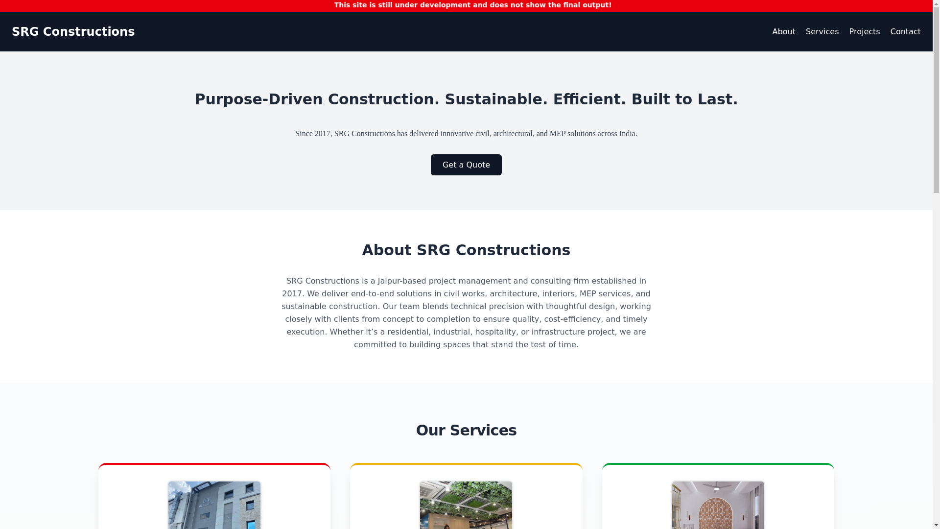 website screenshot of https://srg-website.pages.dev/
