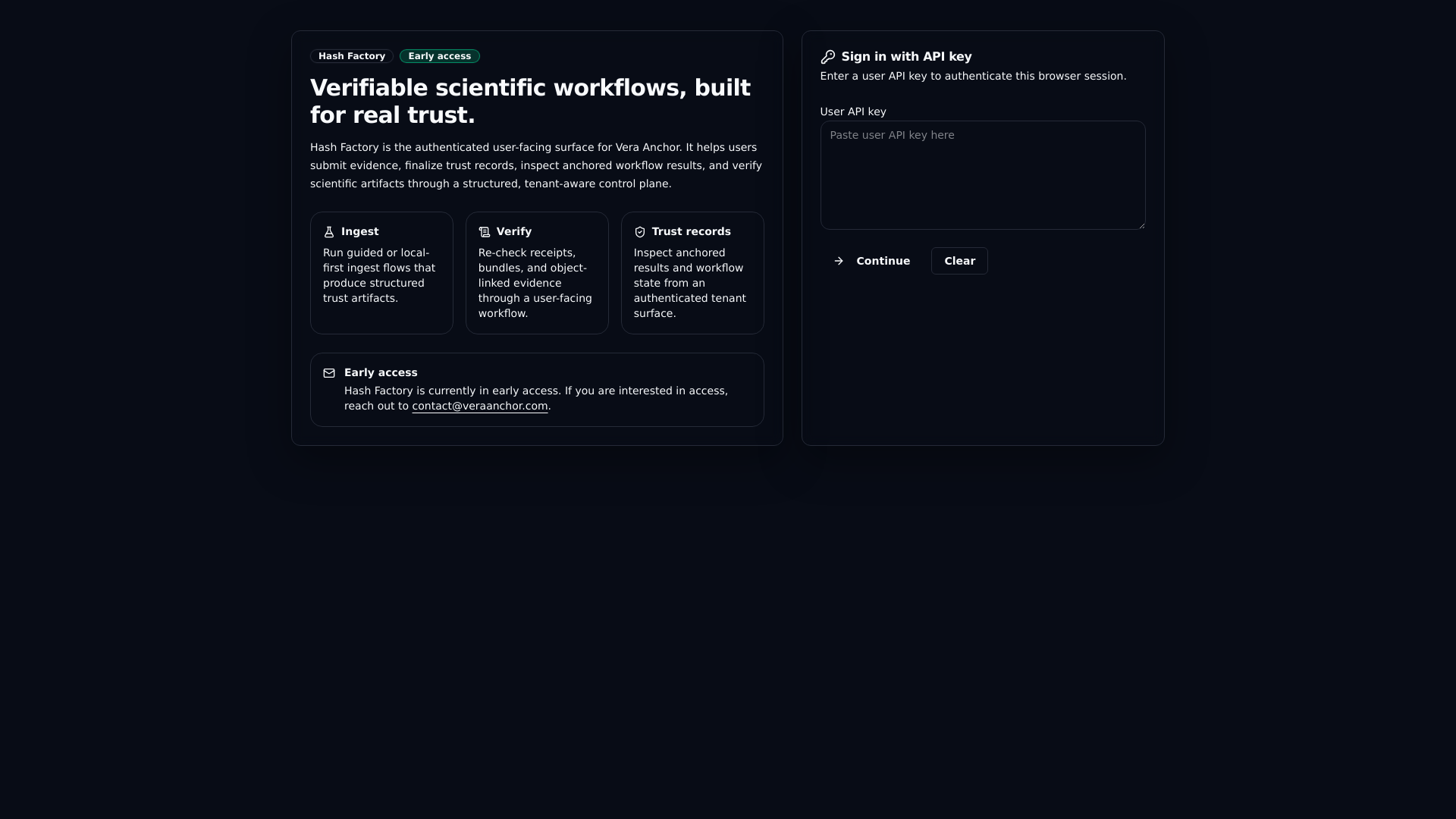 website screenshot of https://hash-factory.pages.dev/