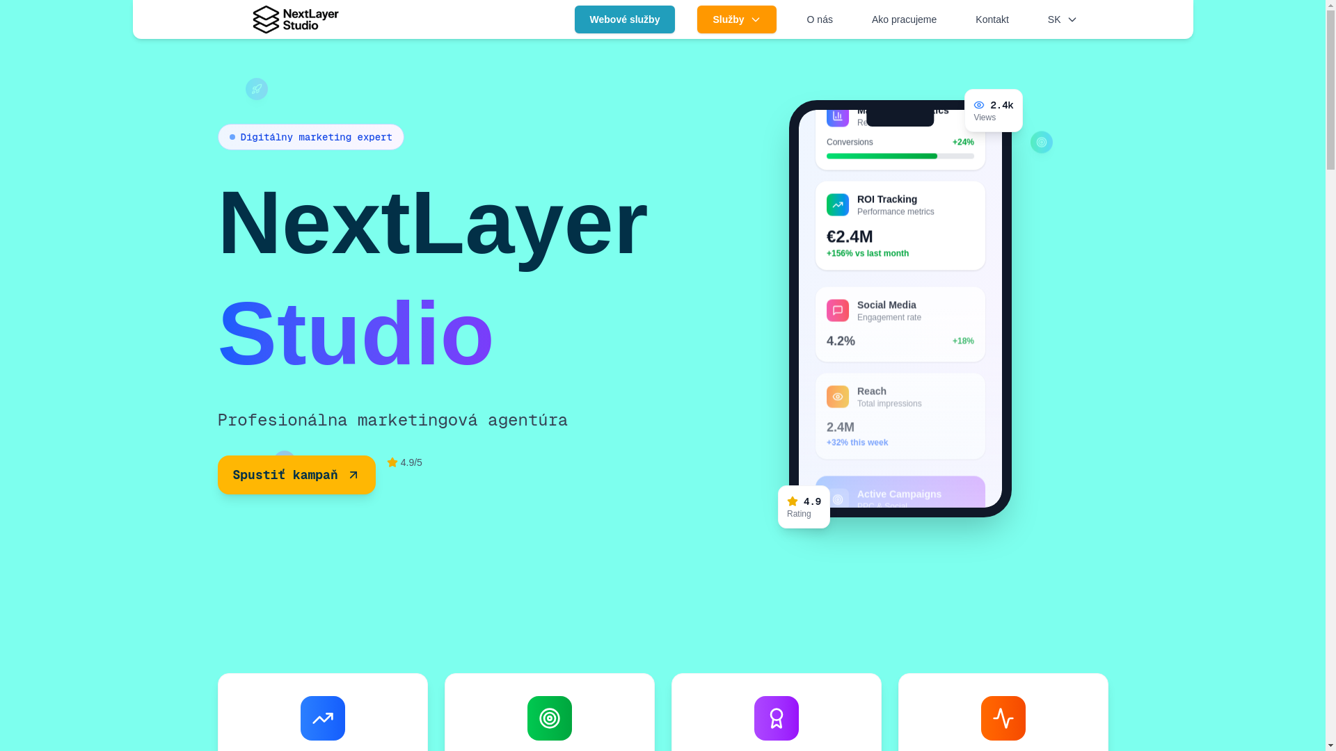 website screenshot of https://nextlayerstudio.marketing/