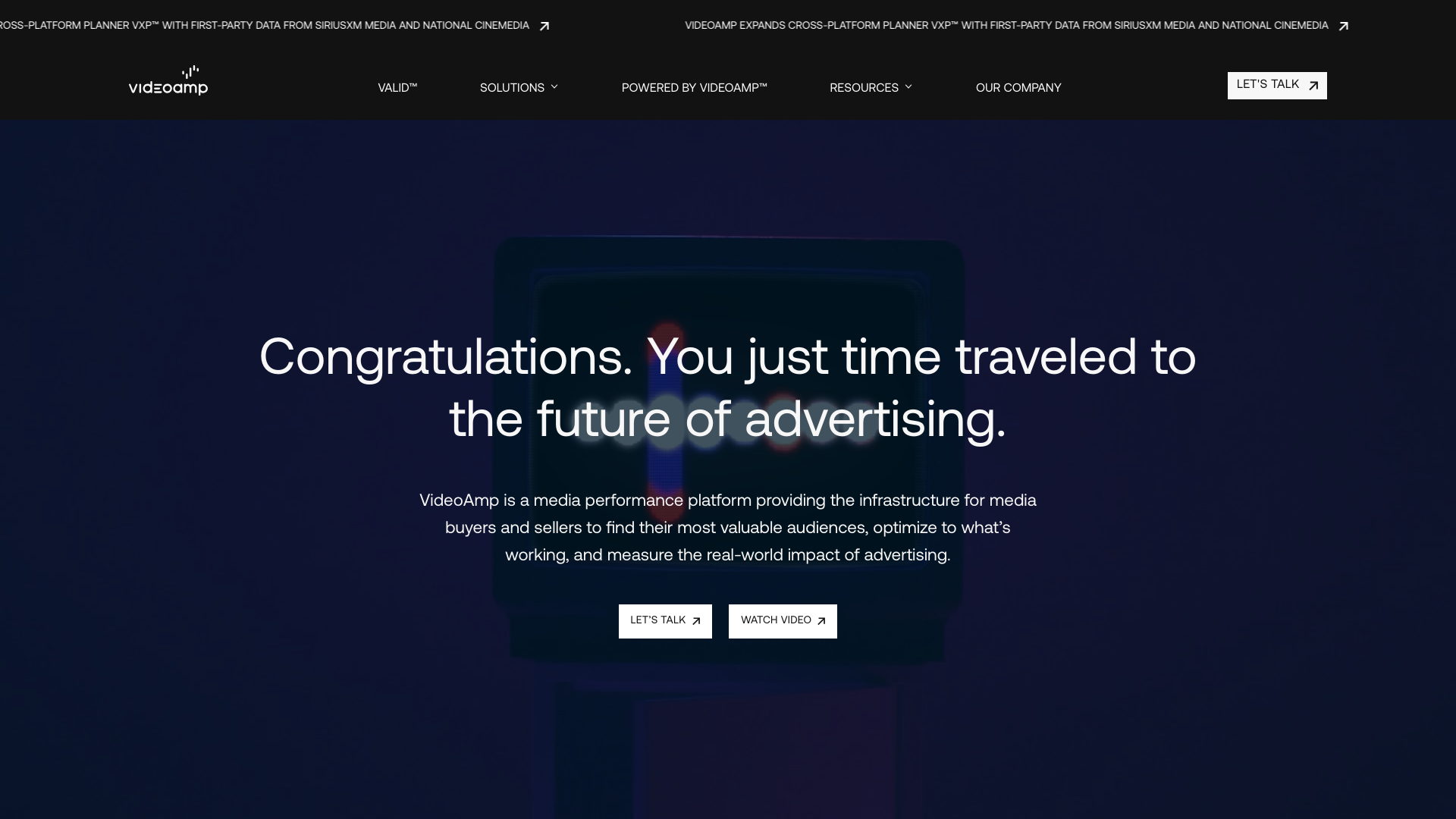 website screenshot of https://getvideoamp.com/